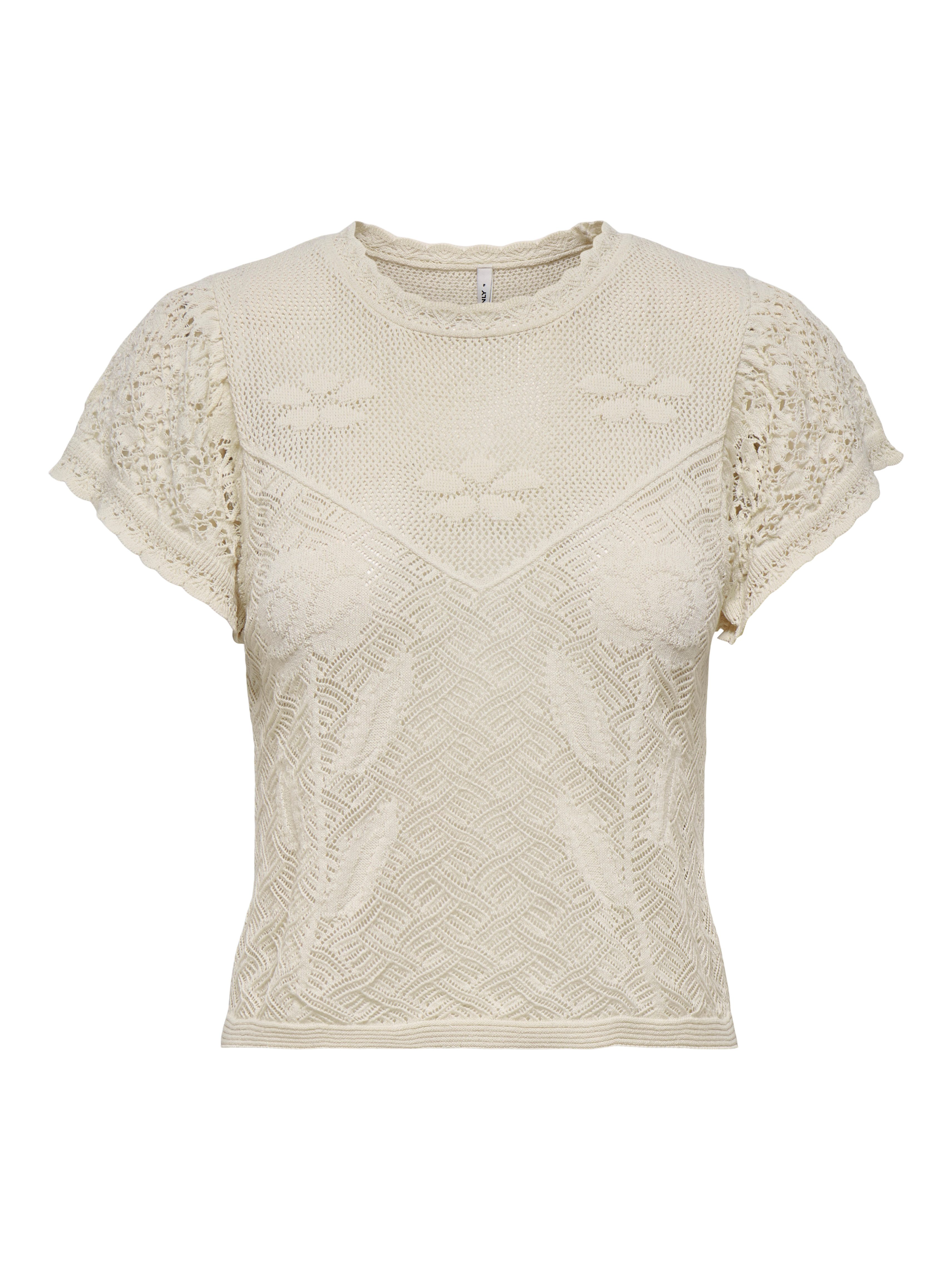 Kurzarmpullover ONLESTRALLA S/S SHORT STRUCTOP KNT NOOS