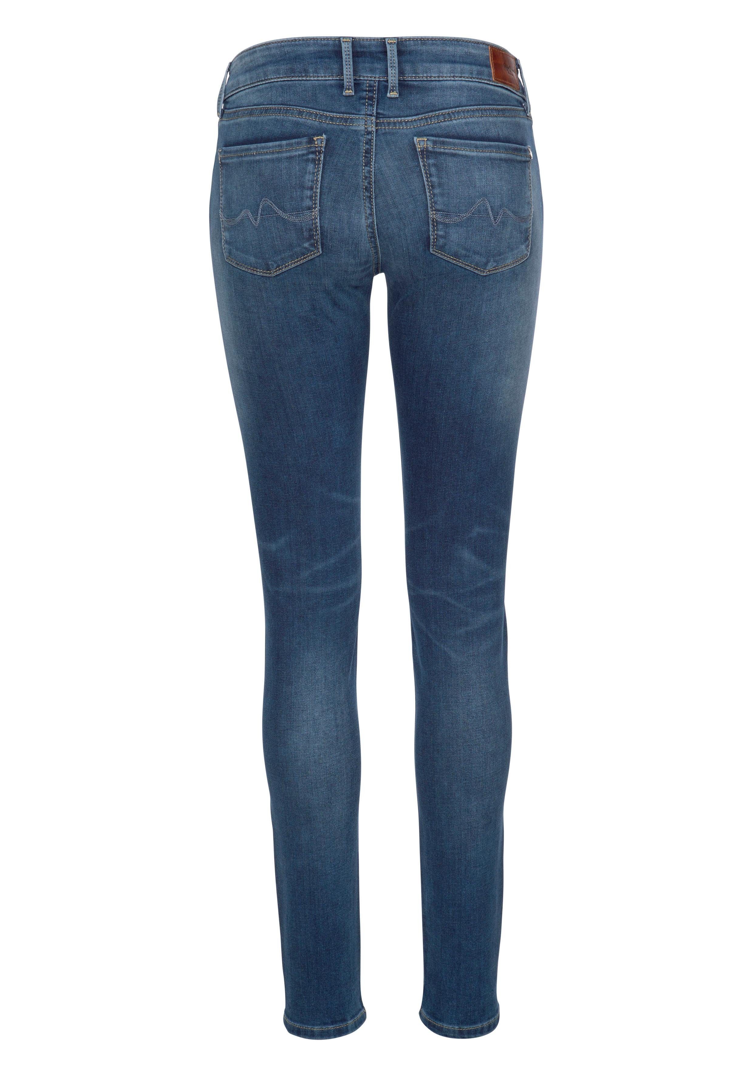 Pepe Jeans Skinny-fit-Jeans SOHO im 5-Pocket-Stil mit 1-Knopf Bund und Stretch-Anteil