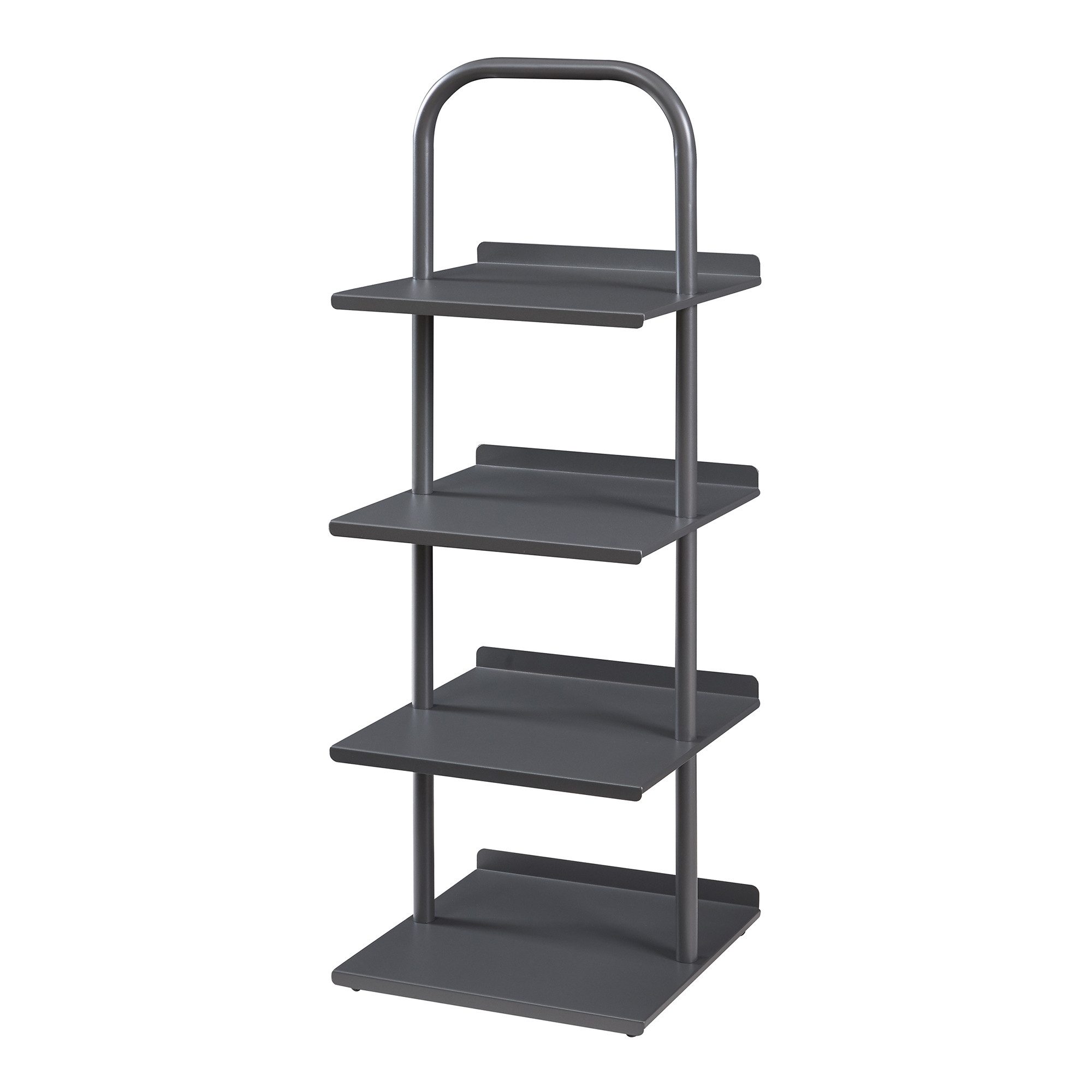 en.casa Schuhregal, »Poytya« mit 4 Ebenen Stahl 96 x 34 x 32 cm Anthrazit günstig online kaufen