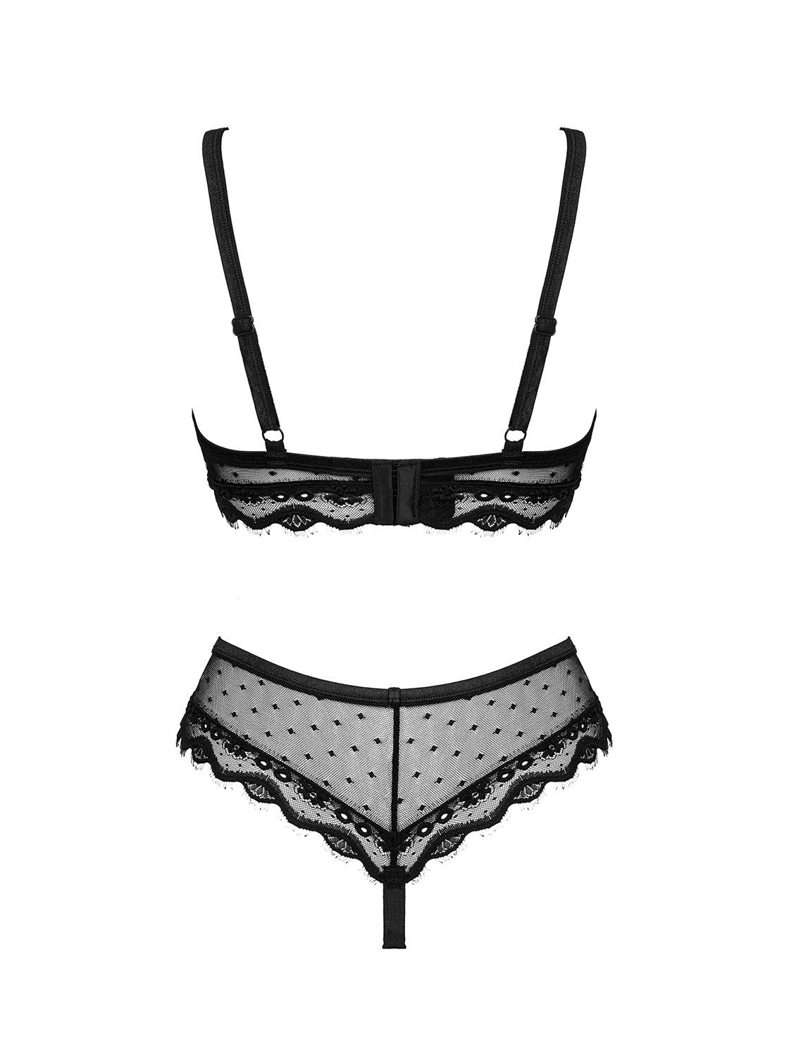 Obsessive Set: Bügel-BH Dessous-Set Marrbel schwarz BH + String (Set) – Bild 4 von 5