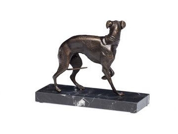 Aubaho Dekofigur Windhund Jagdhund Skulptur Figur Jagd Bronzeoptik whippet greyhound sc