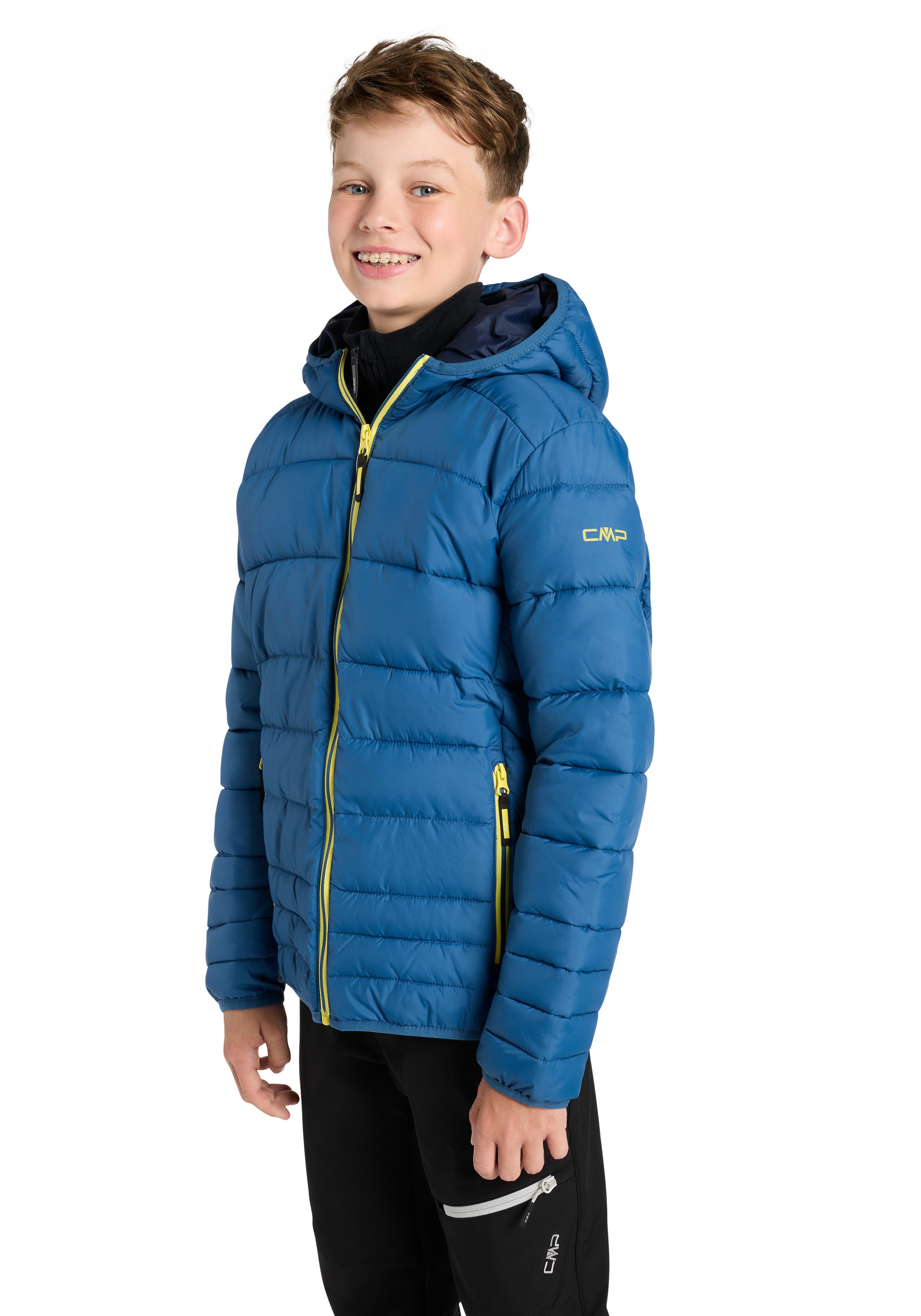 CMP Steppjacke KID JACKET FIX HOOD mit Kapuze, winddicht, wasserabweisend, aus Polyester