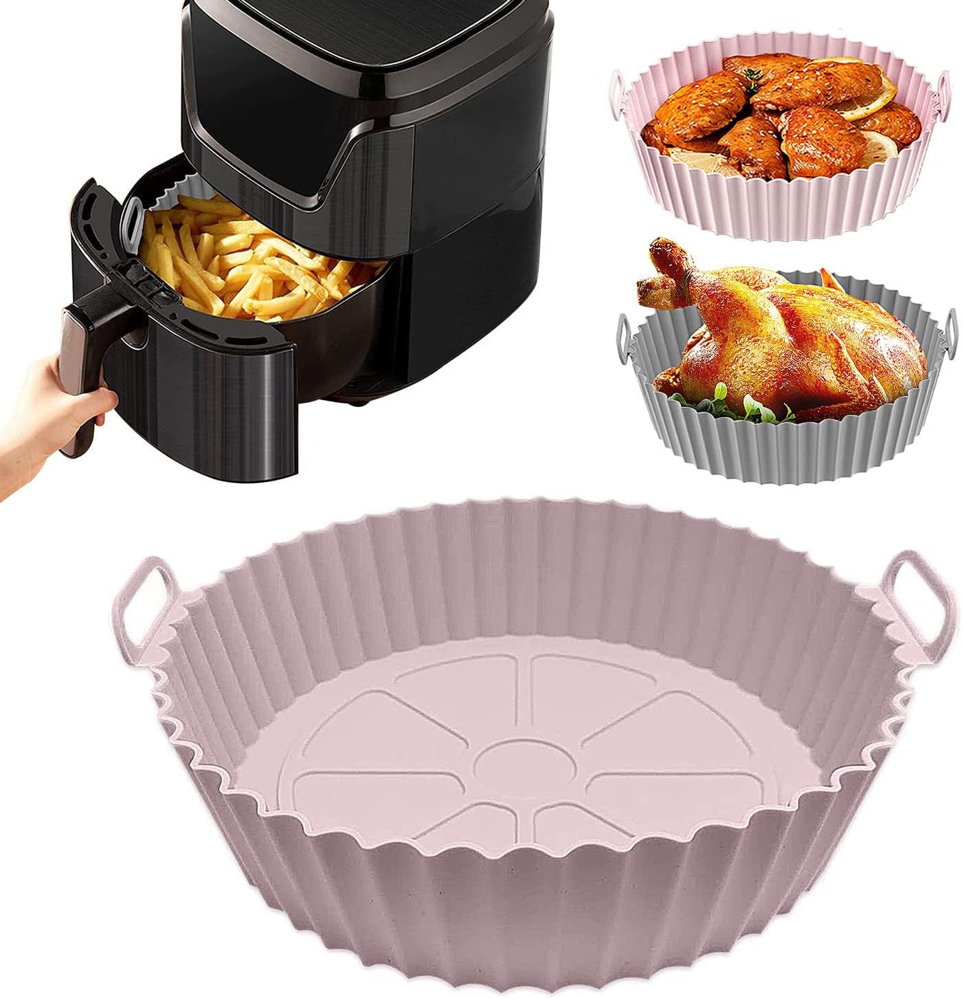 Coonoor Backform Silikonform für Heißluftfritteuse,Air Fryer für Fritteuse, (2-tlg)