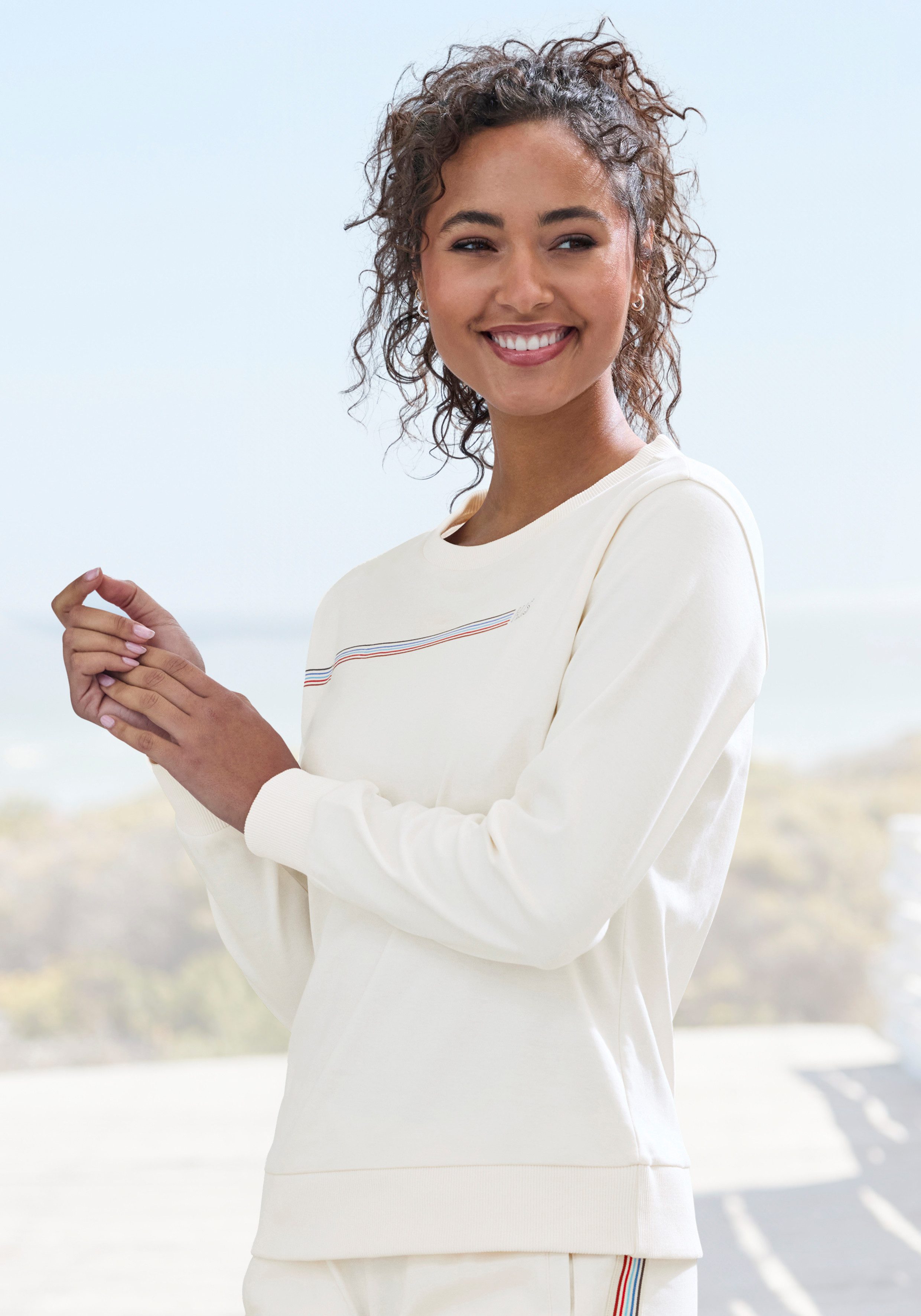H.I.S Sweatshirt Basic mit Logodruck, Loungewear