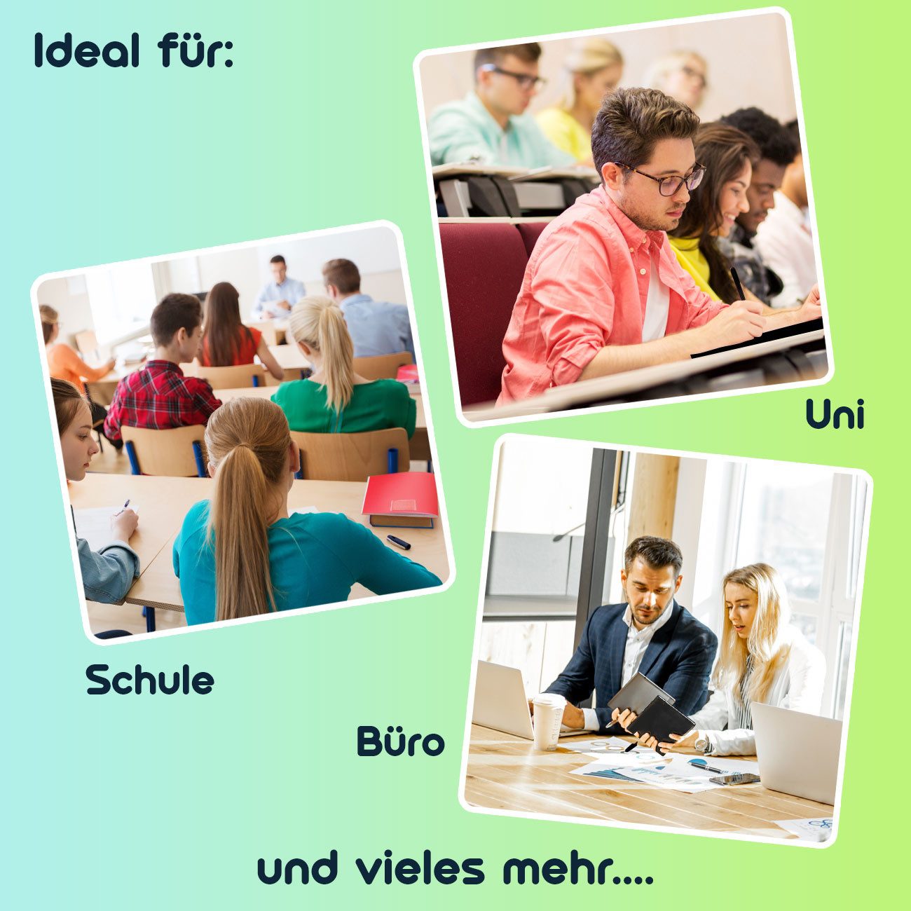 Casativo Zaubertafel LCD Schreibtafel 21,5cm Elektronisches Notiz-&Zeichentablett mit Stift, 8,5" LCD-Display, grün schreibend, inkl. Touch-Stift & CR2016 Batte – Bild 4 von 5