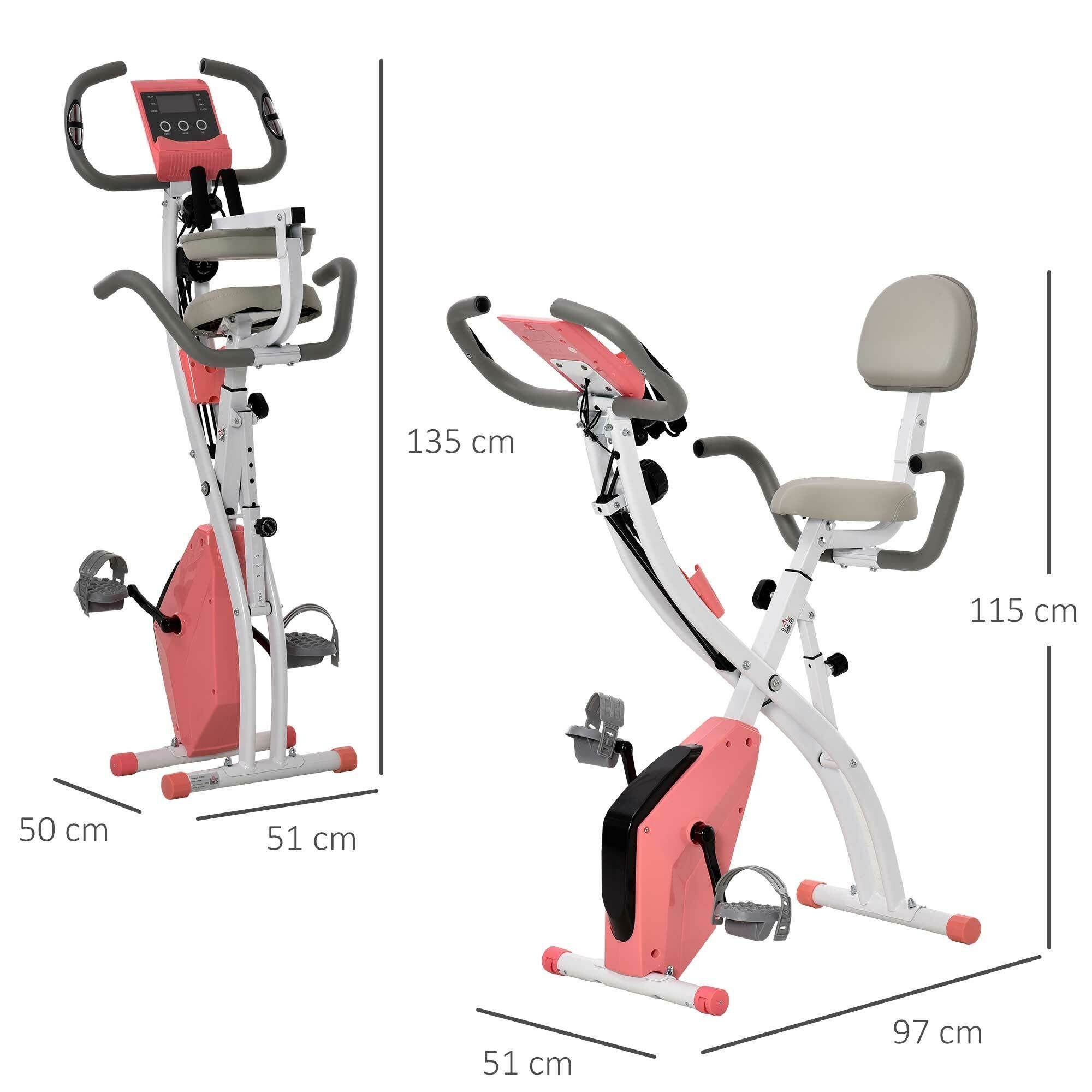 HOMCOM Heimtrainer Fahrradtrainer mit LCD Display