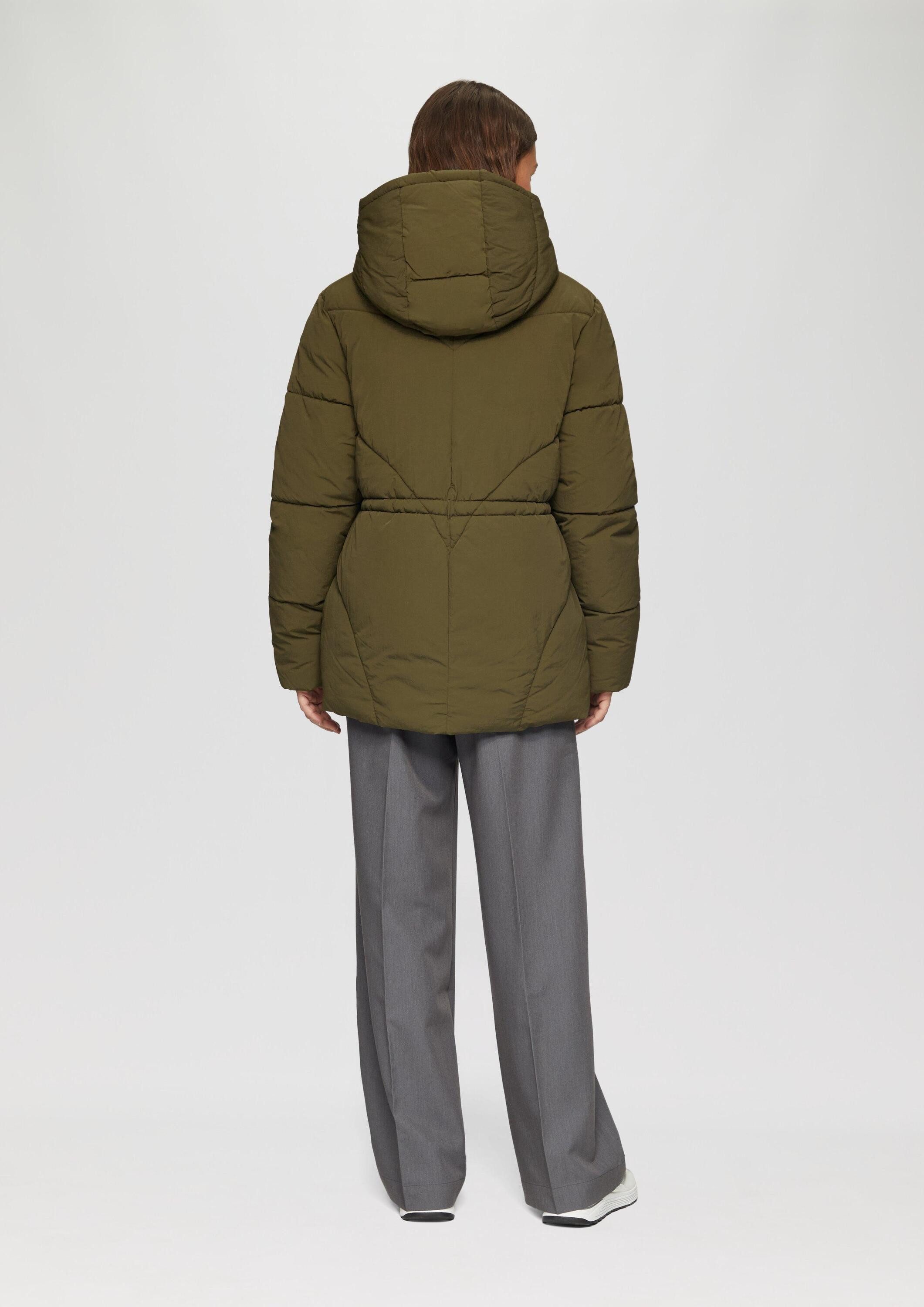 QS Winterjacke Outdoor-Jacke Wattierte Jacke mit verstellbarem Gummizug
