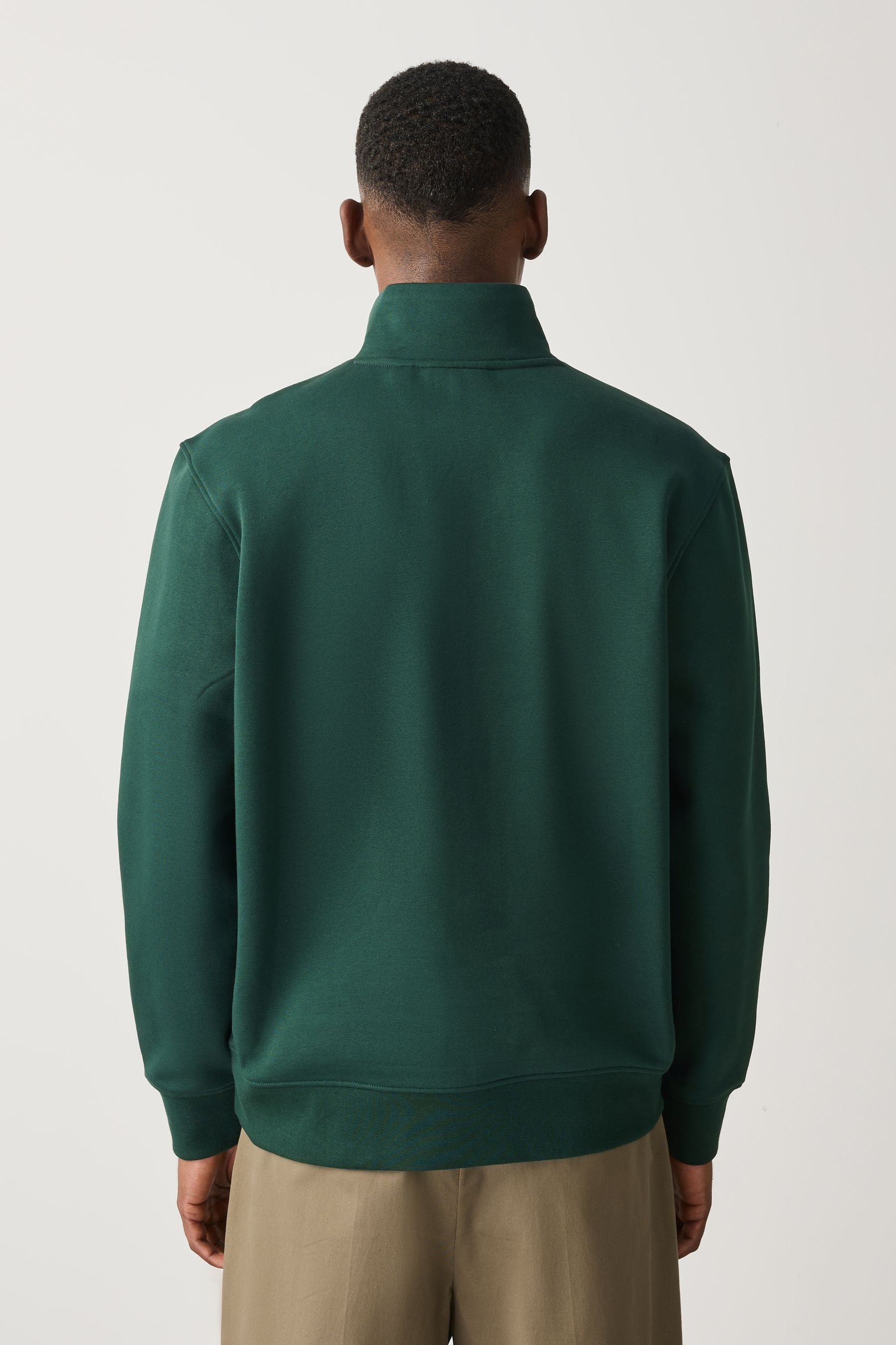 Next Sweater Sweatshirt mit 1/4-Reißverschluss und Baumwolle (1-tlg)