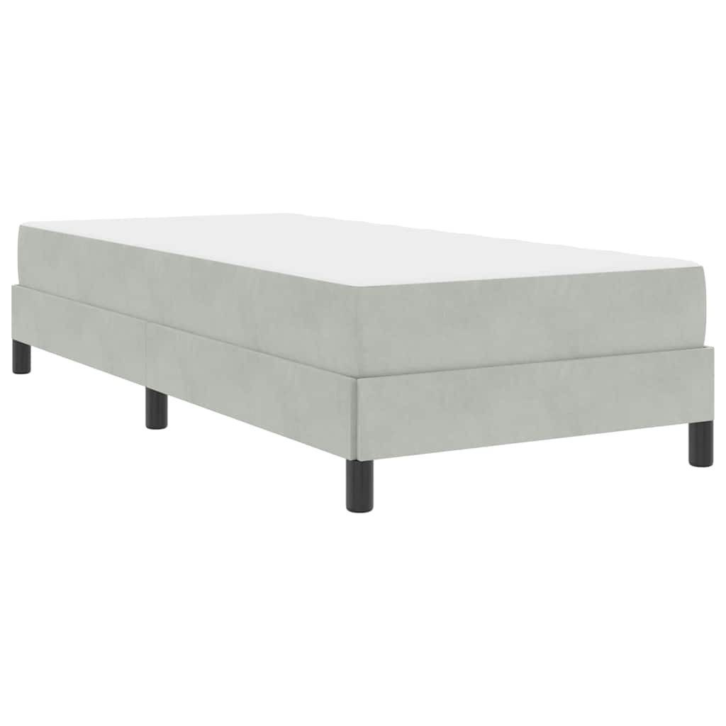vidaXL Bett Boxspringbett mit Matratze Hellgrau 80 x 200 cm Stoff (1-tlg) günstig online kaufen