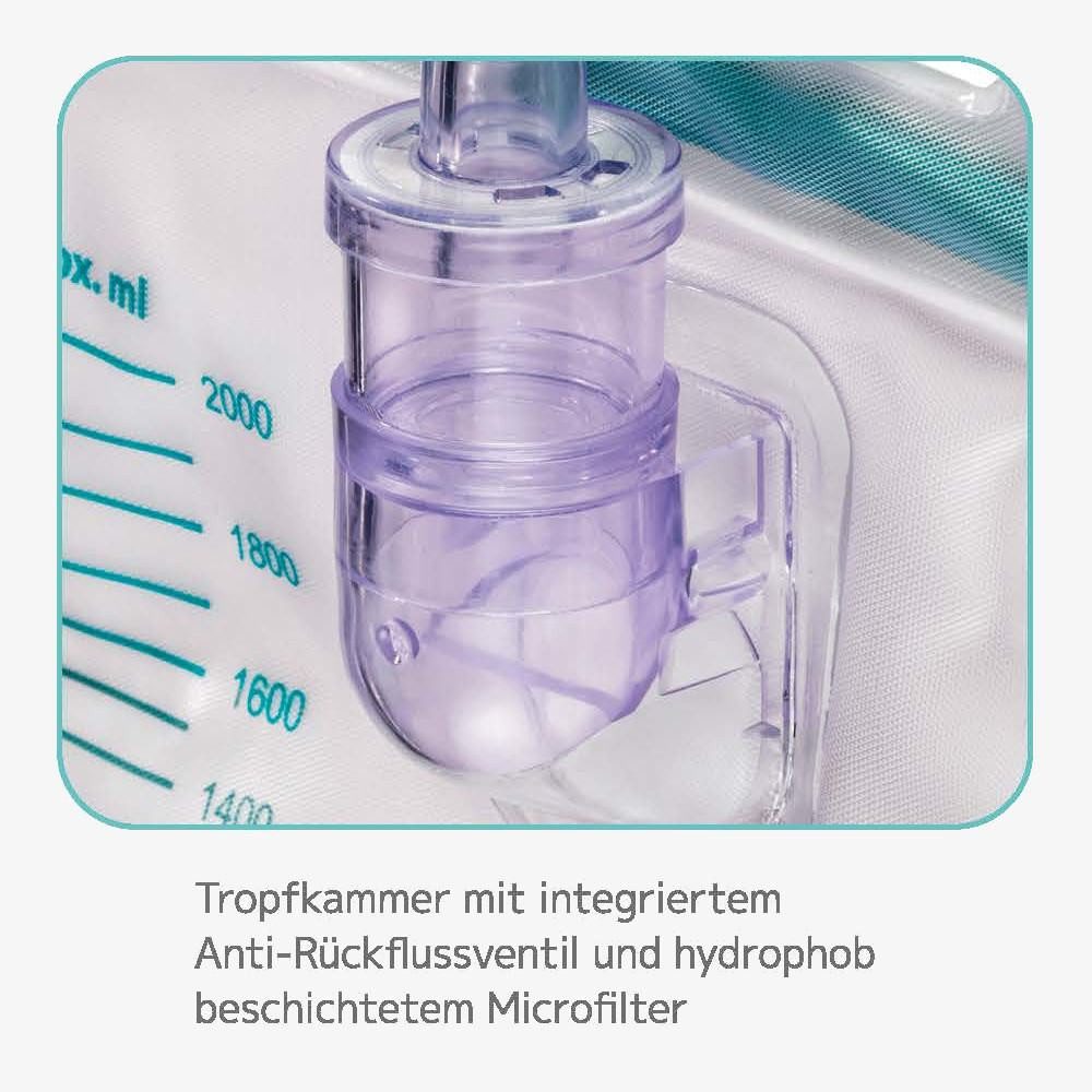 Medi-Inn Urinal PRO Urinbeutel closed System, 120 cm, 2000 ml, steril verpackt, (25-tlg)