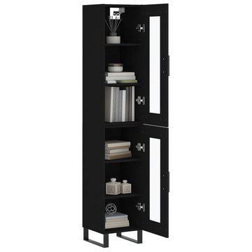 vidaXL Kleiderschrank Regal Highboard Schrank Hochschrank Schwarz 34,5x34x180 cm Holzwerksto