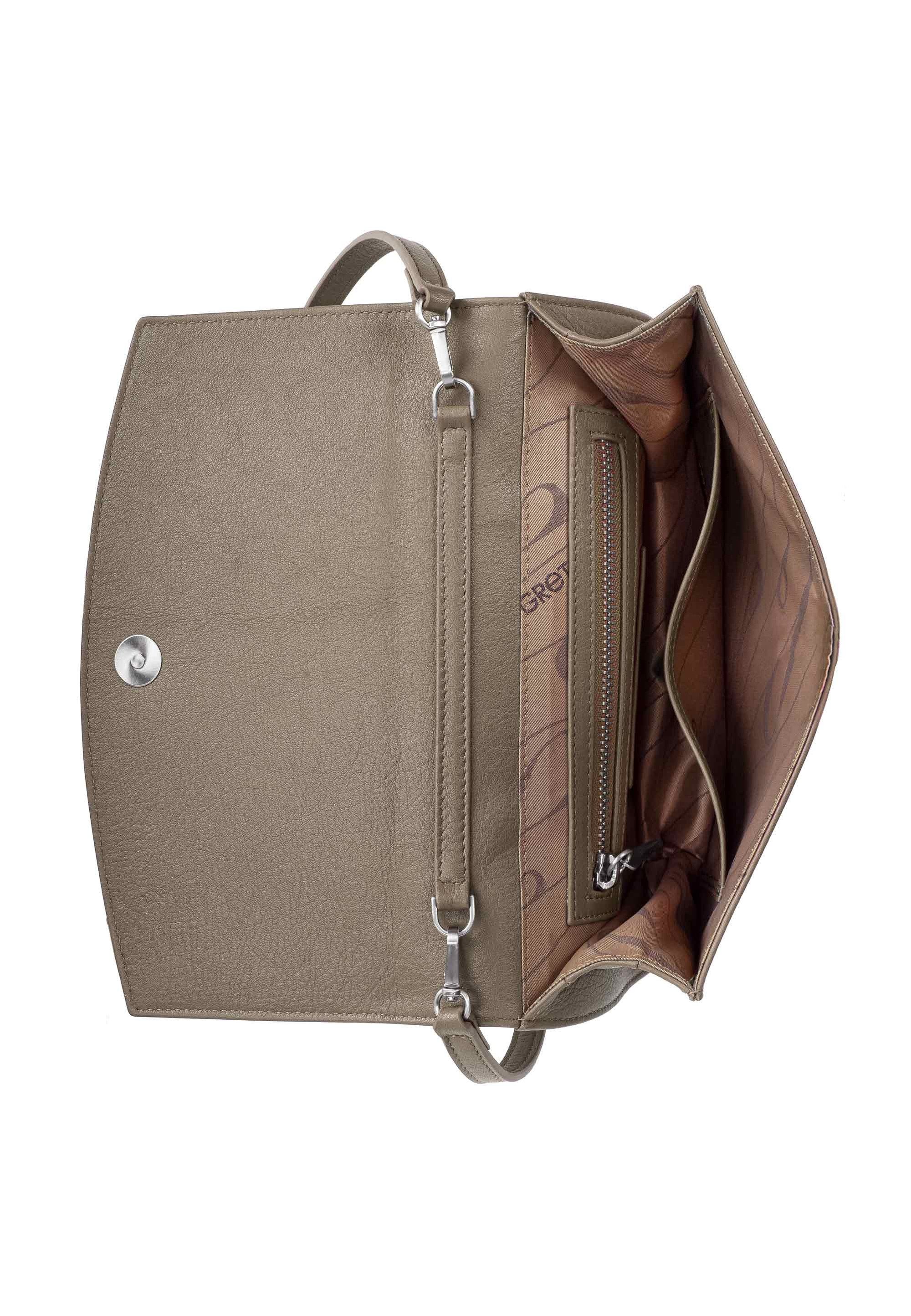 GRETCHEN Schultertasche Oyster Clutch Three, aus italienischem Kalbsleder