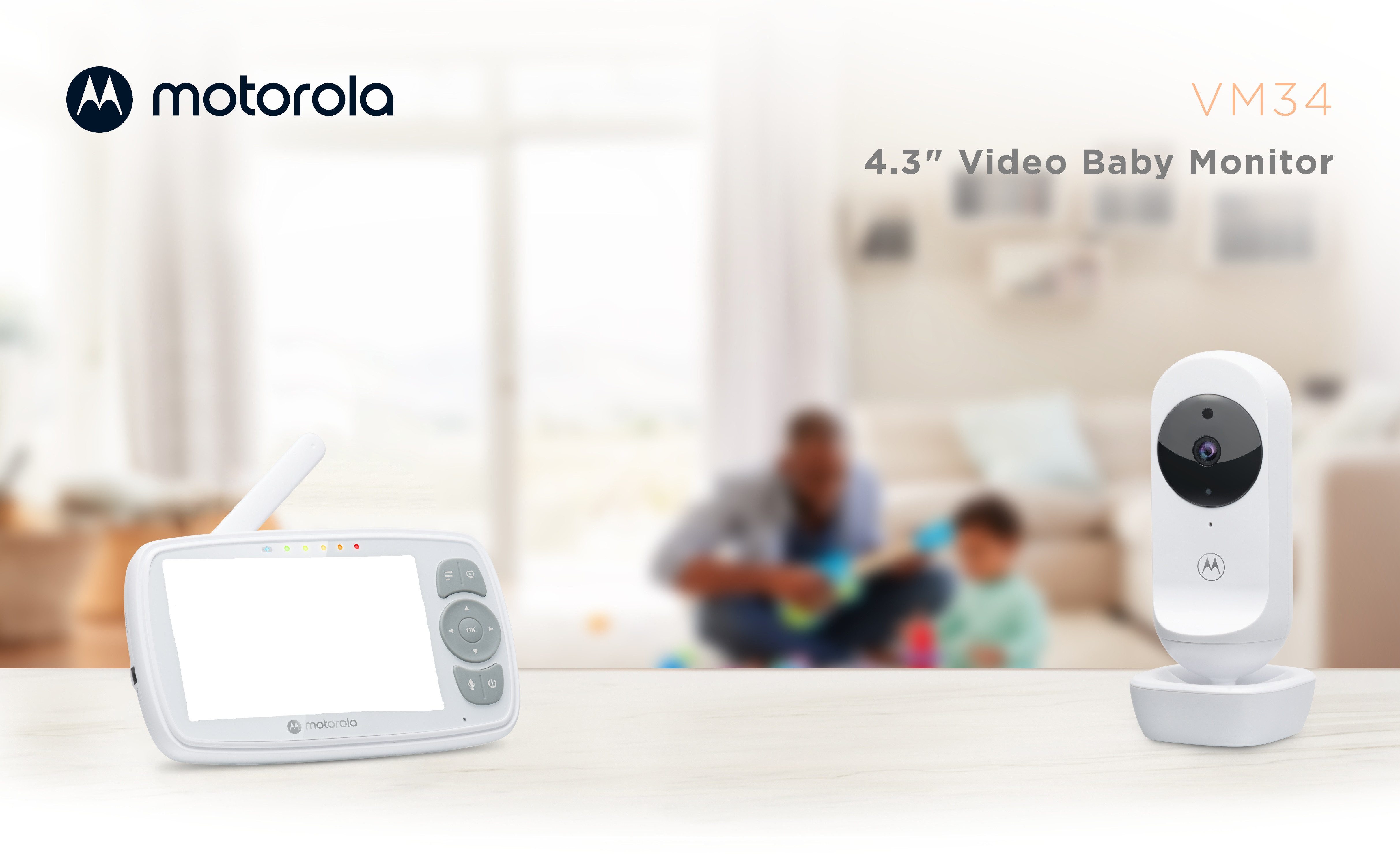 Motorola Video-Babyphone VM34, Sichere und private Verbindung, Zwei-Wege-Kommunikation