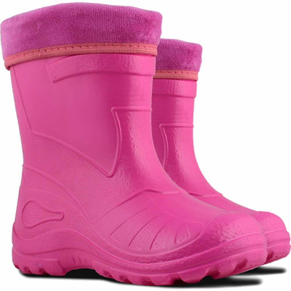 KOLMAX Kinder Gummistiefel gefüttert EVA leicht Thermo Warm bis zu -30°C Gummistiefel wasserdicht