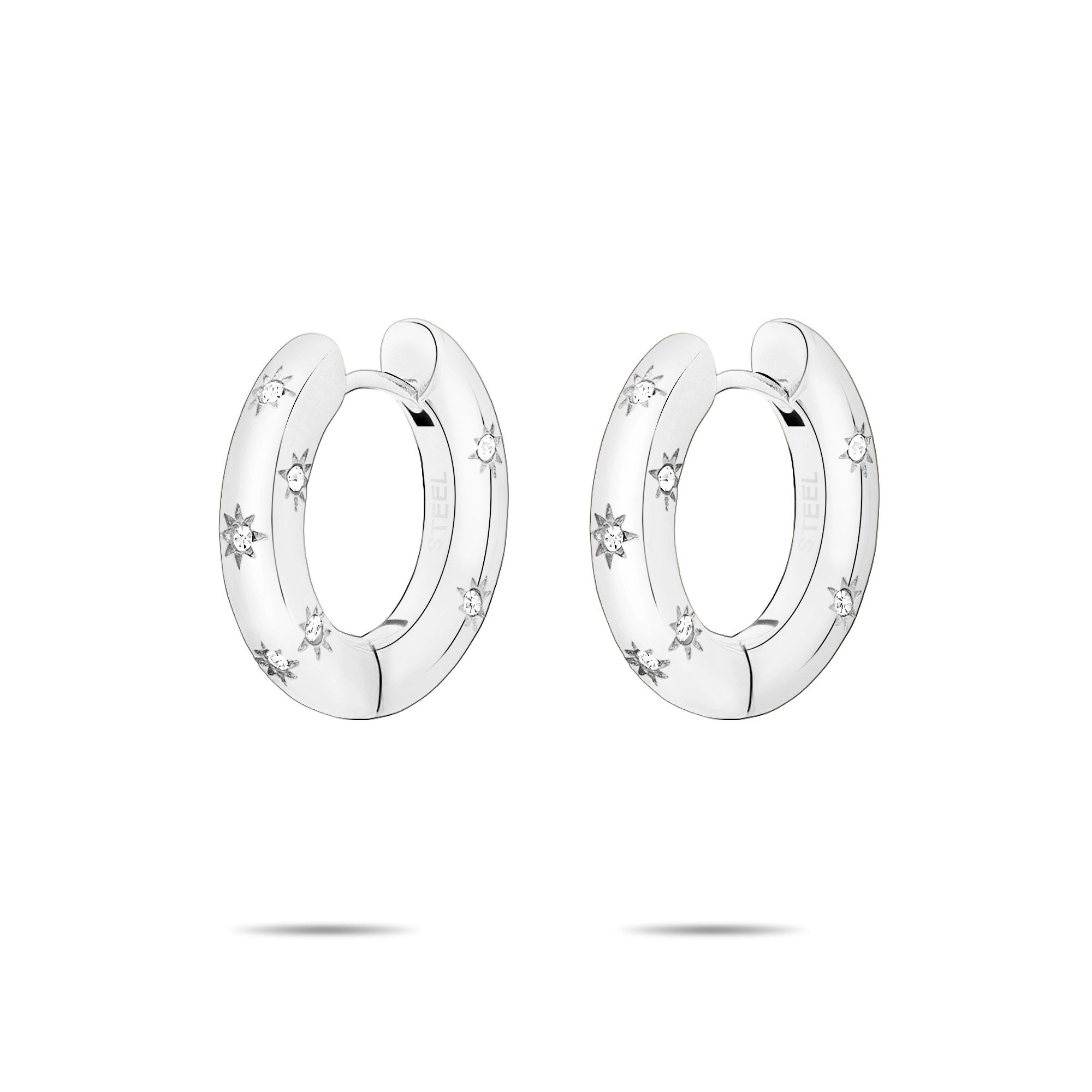 Tamaris Paar Creolen Schmuck Geschenk Creolen mit funkelnden Steinchen Little Twinkle, mit Zirkonia (synth)