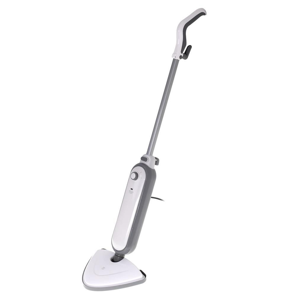 ADLER EUROPE Dampfreiniger AD 7057 Dampfmopp, für Hartböden, Fliesen, Laminat und Parkett, 1300 W, hygienischer Bodenreiniger mit Heißdampf, Steam Mop, weiß, grau
