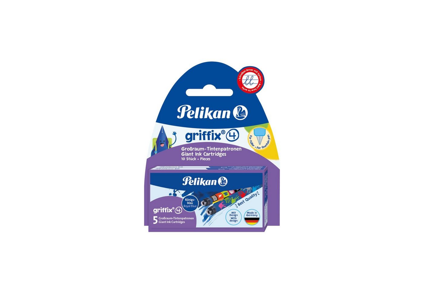 Pelikan Tintenpatronen Griffix® 2 x 5 Großraum-Patronen Königsblau Tintenpatrone