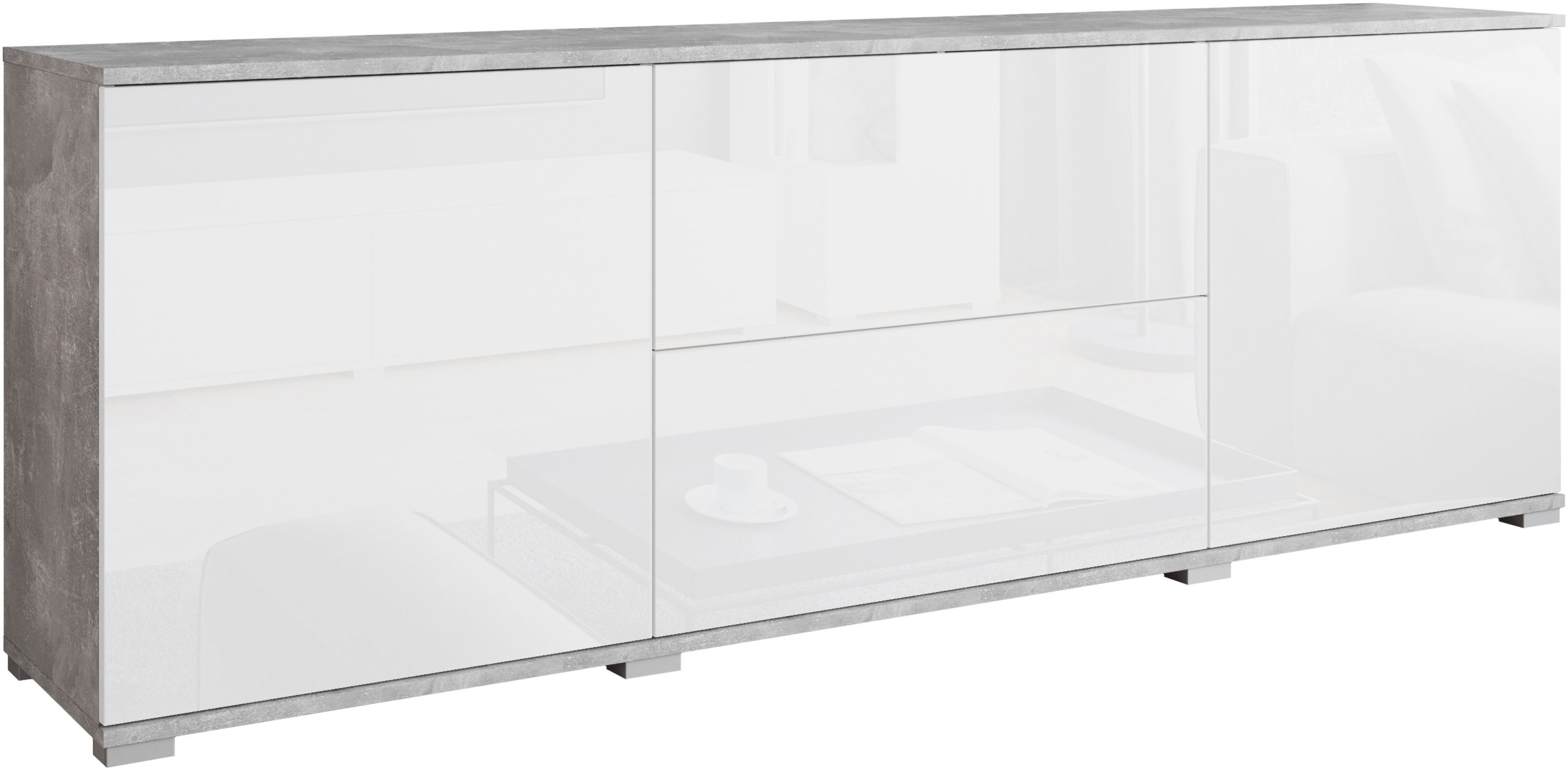 INOSIGN Lowboard Kenia (1 St), 2 Türen, 2 Schubladen, Breite 180 cm, höhenv günstig online kaufen