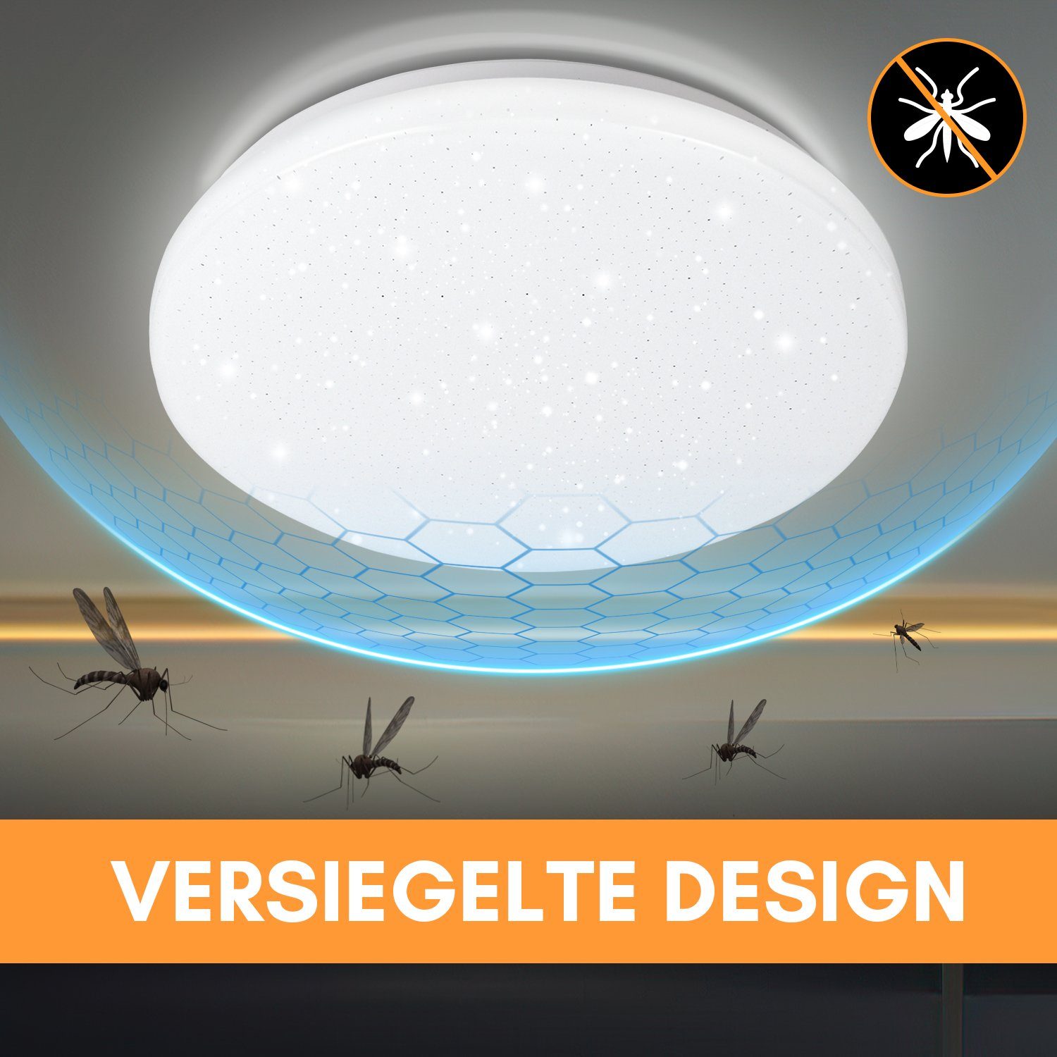 Deckenleuchte LED Fernbedienung Deckenleuchte Design-Leuchte dimmbar Gimisgu 24W Sternenhimmel 24W LED