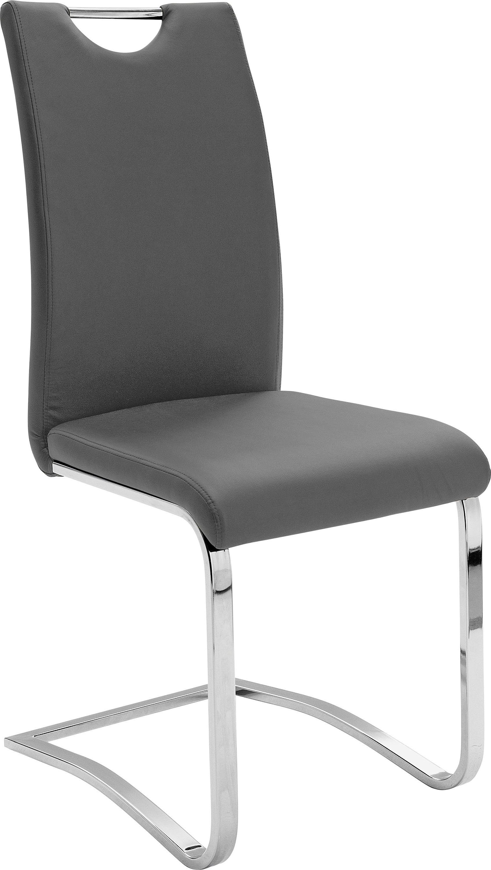 Stuhl belastbar MCA Freischwinger (Set, Grau 120 Kunstlederbezug, Grau St), Köln 4 Komfortsitzhöhe, furniture | kg bis