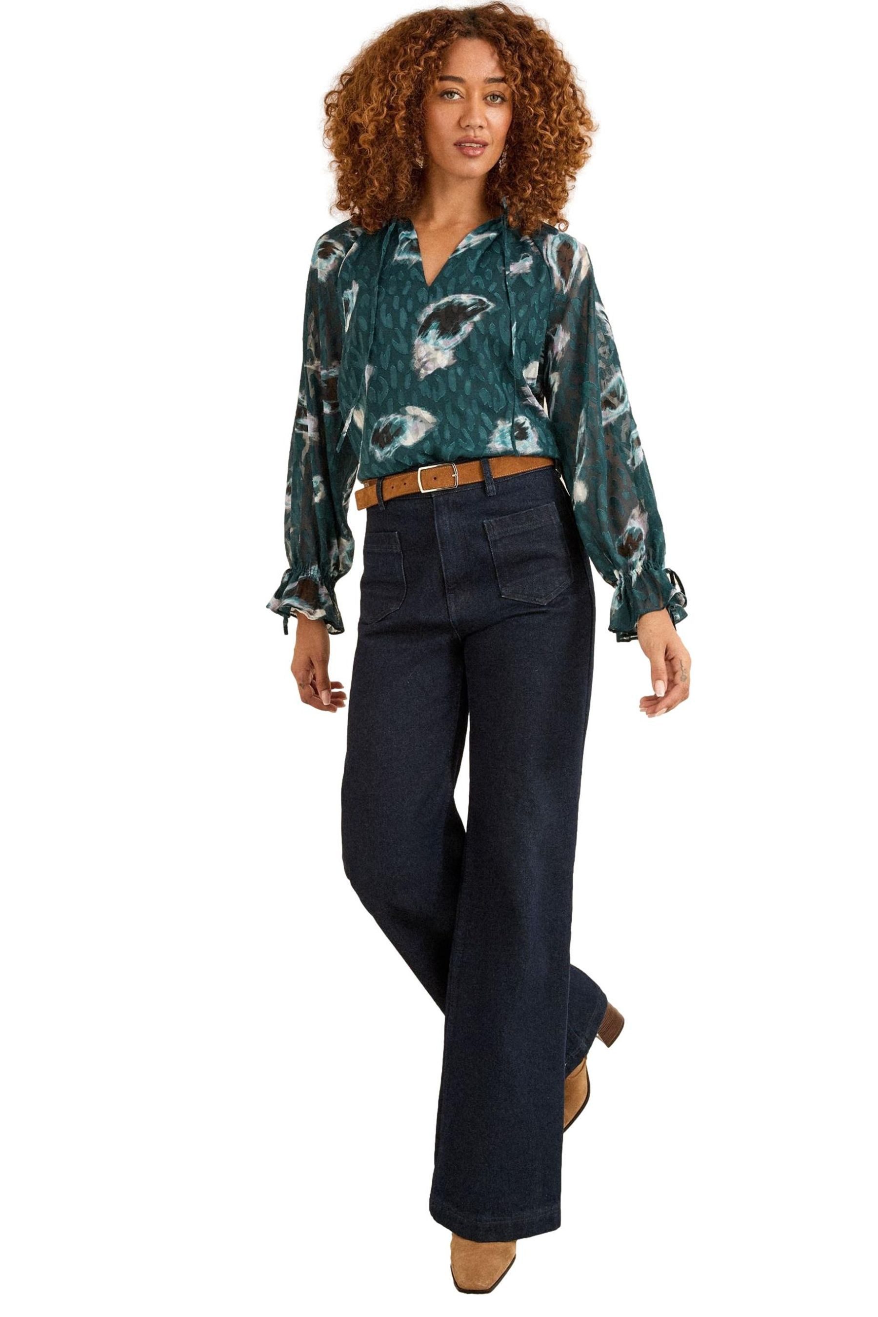 Langarmbluse Love & Roses Bluse mit Kerbausschnitt, Regular