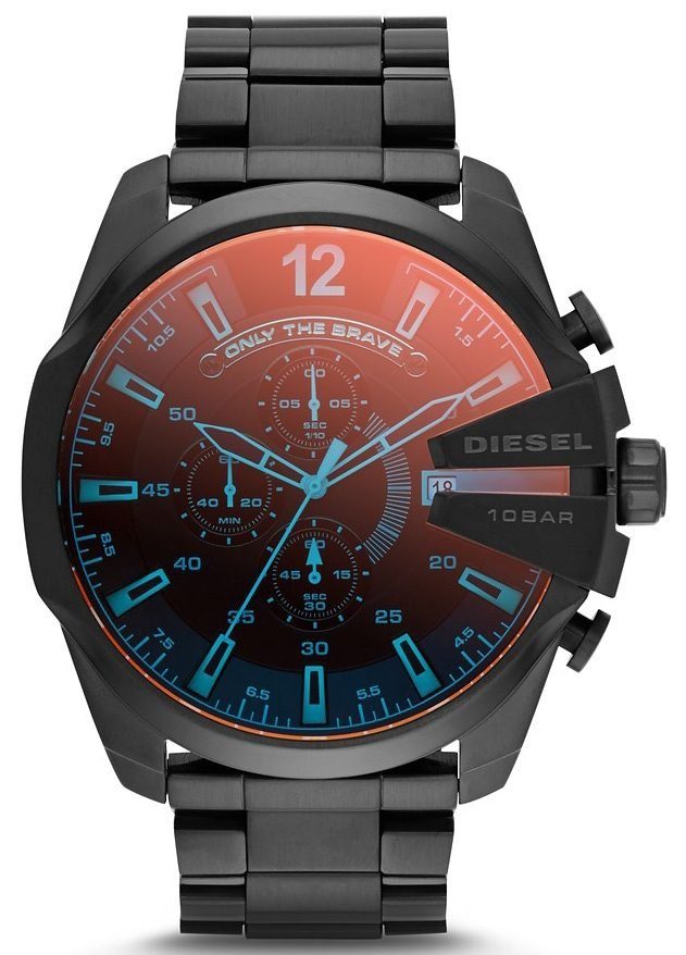 Diesel Chronograph MEGA CHIEF DZ4318, Quarzuhr, Armbanduhr, Herrenuhr, Stoppfunktion, Edelstahlarmband