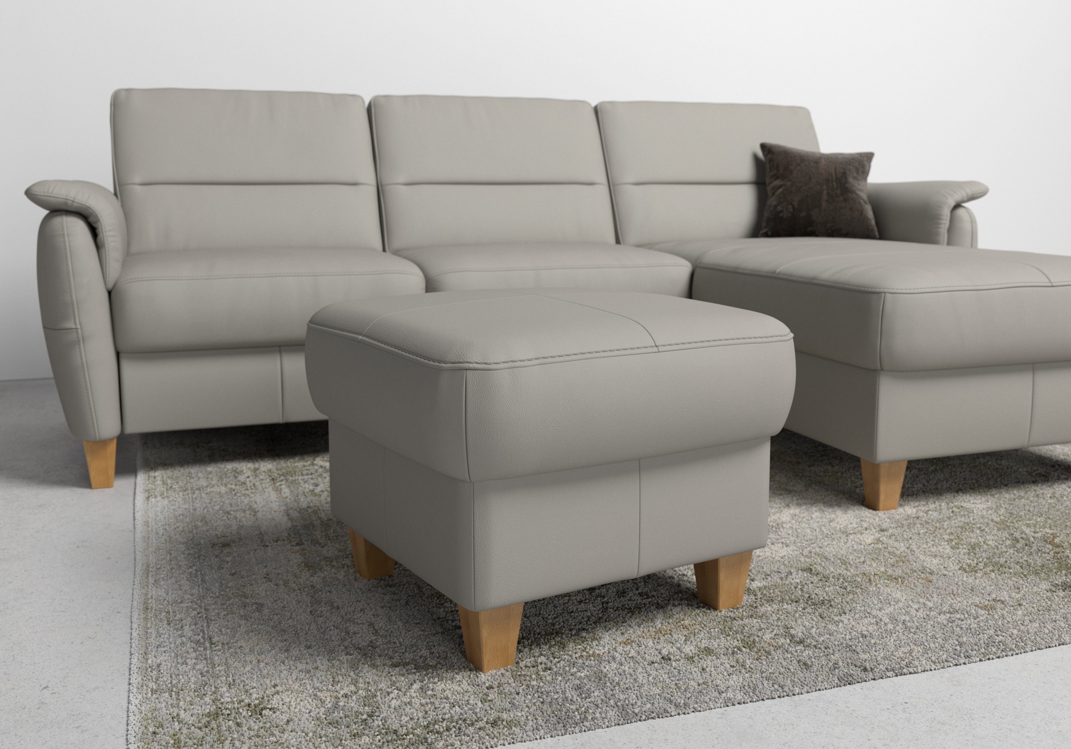 Home affaire Polsterhocker Palmera, B: 58 cm, mit Stauraum, Federkern