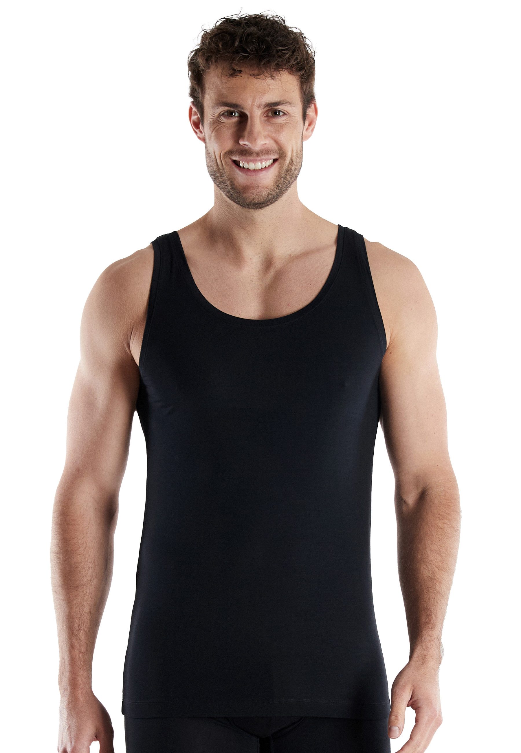 bugatti Unterhemd BUGATTI Herren Unterhemd schwarz uni (1-St) günstig online kaufen