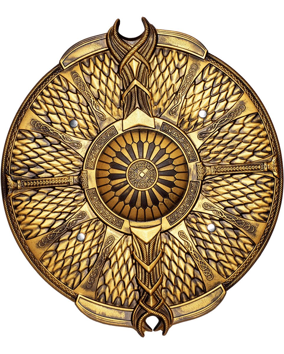 Horror-Shop Blaster Spartanischer Krieger Schild gold 52cm