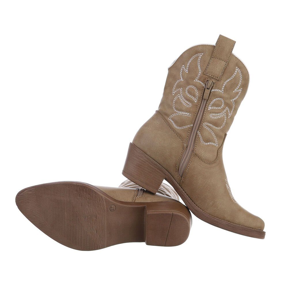 Ital-Design Damen Cowboyboots Western Westernstiefelette (87112957) günstig online kaufen