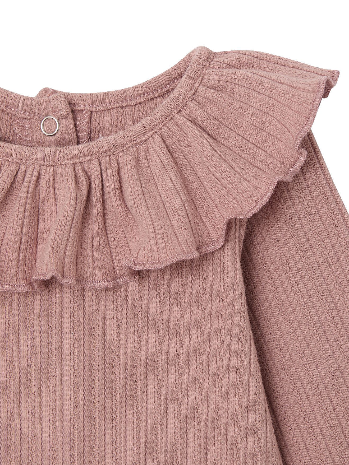 vertbaudet Langarmshirt Mädchen Baby Shirt mit Ajourmuster