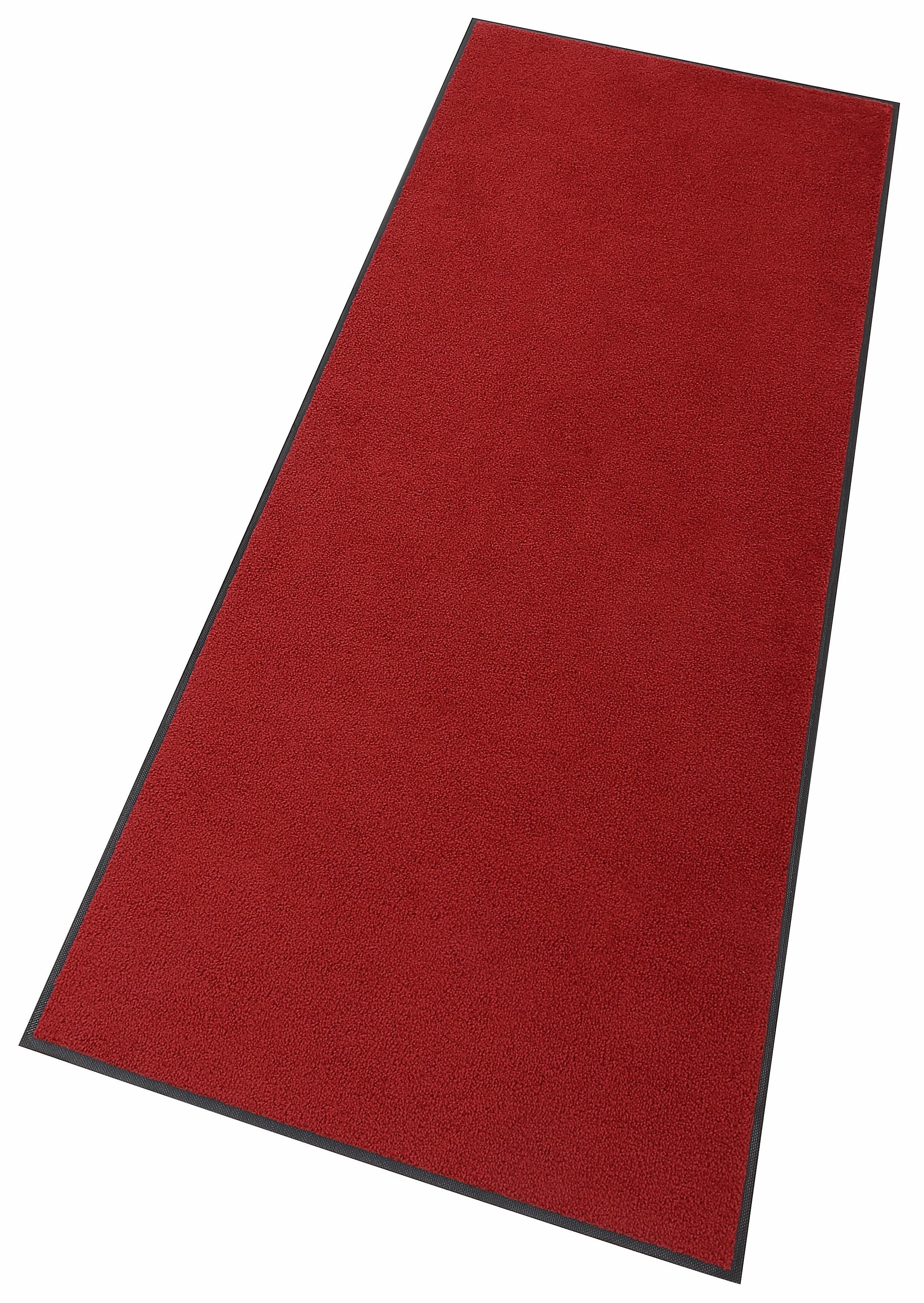 Läufer Original Uni, 9 Höhe: Schmutzfangteppich, Schmutzmatte, Kleen-Tex, Schmutzfangläufer, mm, rechteckig, rot rutschhemmend by wash+dry