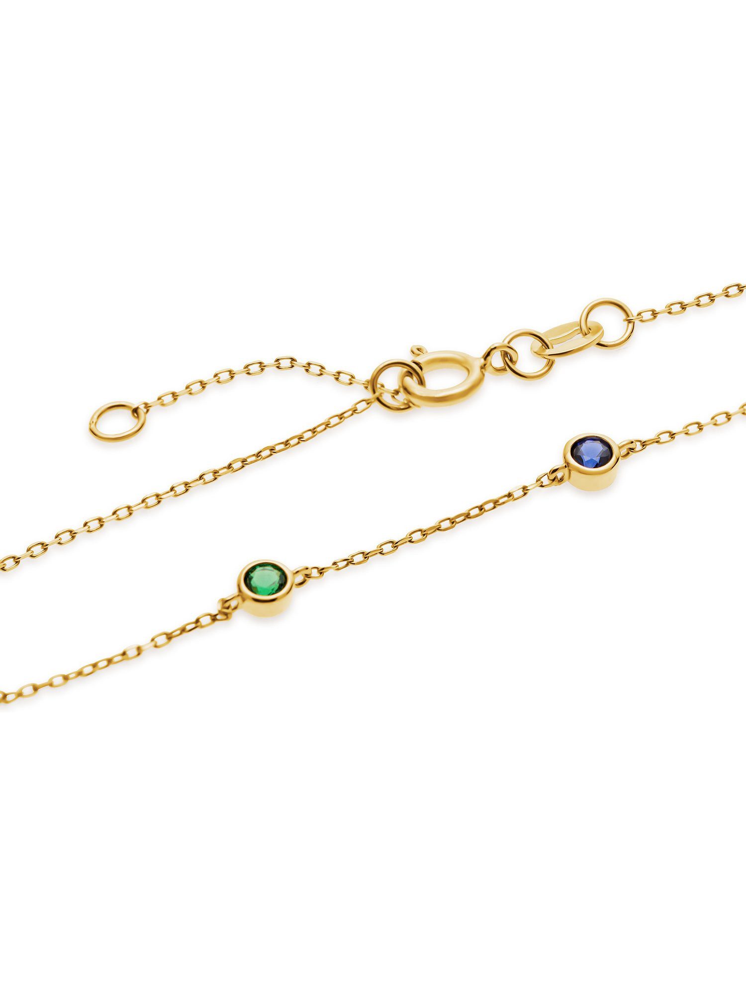 FAVS Silberarmband FAVS Damen-Armband 375er Gelbgold 5 Zirkonia, Modern