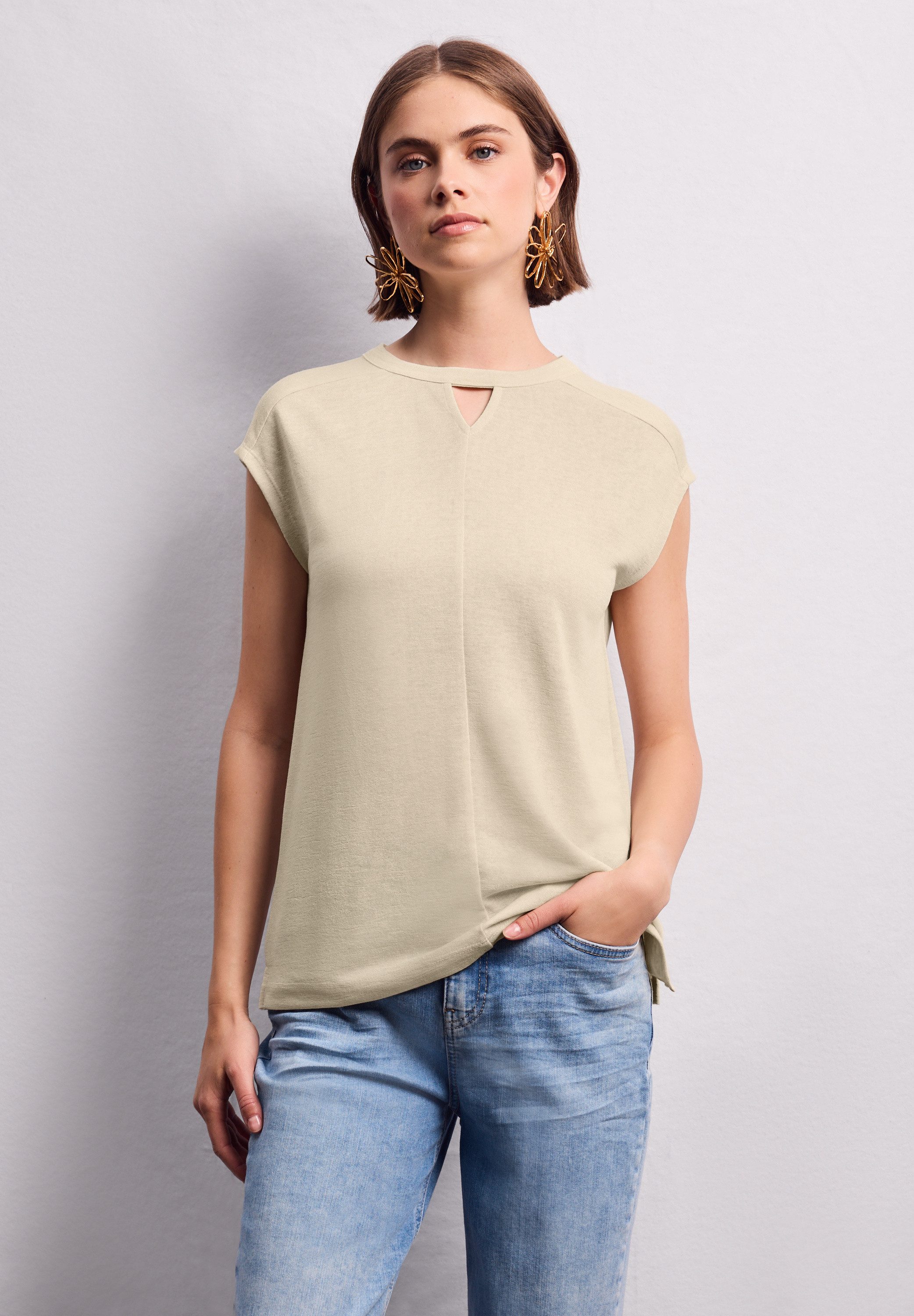 STREET ONE STUDIO T-Shirt aus elastischem günstig online kaufen