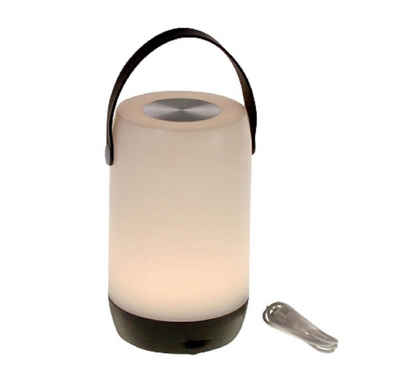 Bloomingville Stehlampe »Laterne LED Licht Timer weiß schwarz Touch Lampe groß Henkel In Out Door Deko«