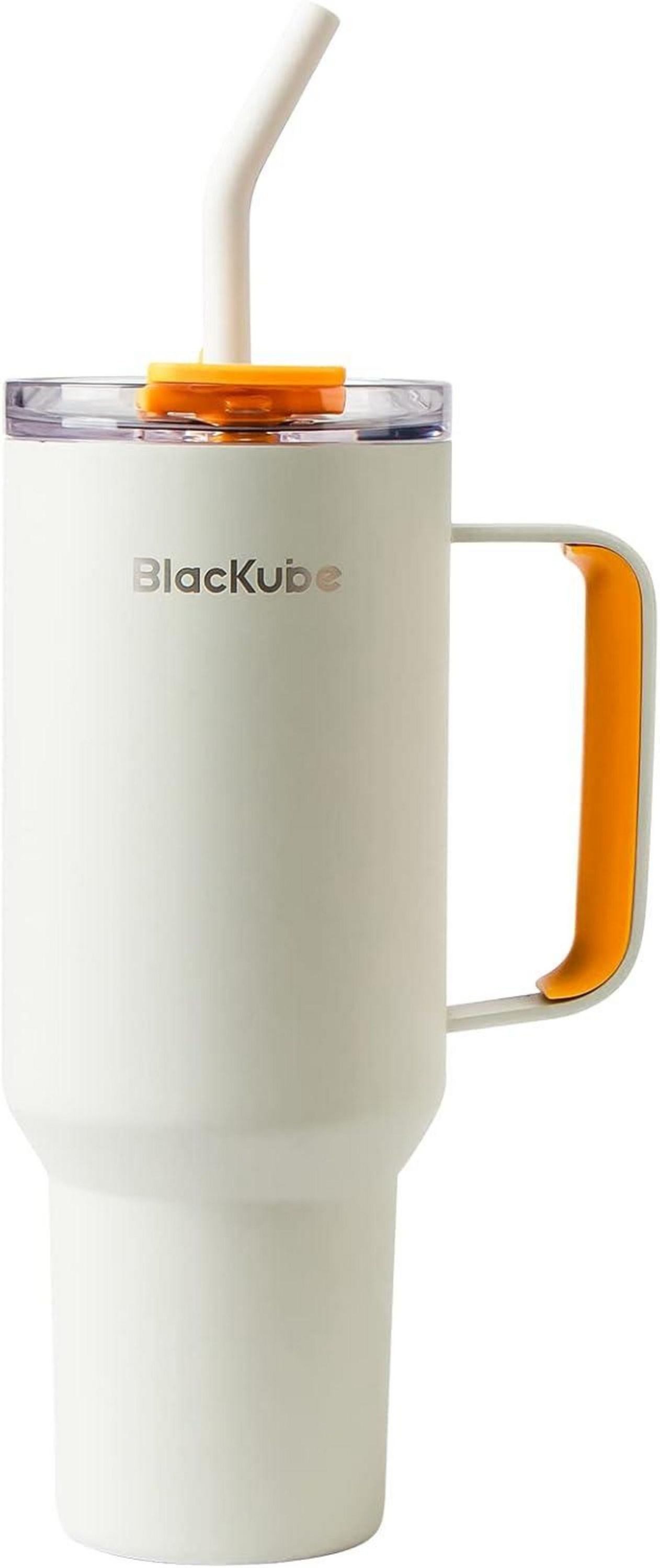 LuxusKollektion Кружки Trinkbecher 1200ml mit Deckel und Strohhalm BPA-frei auslaufsicher in