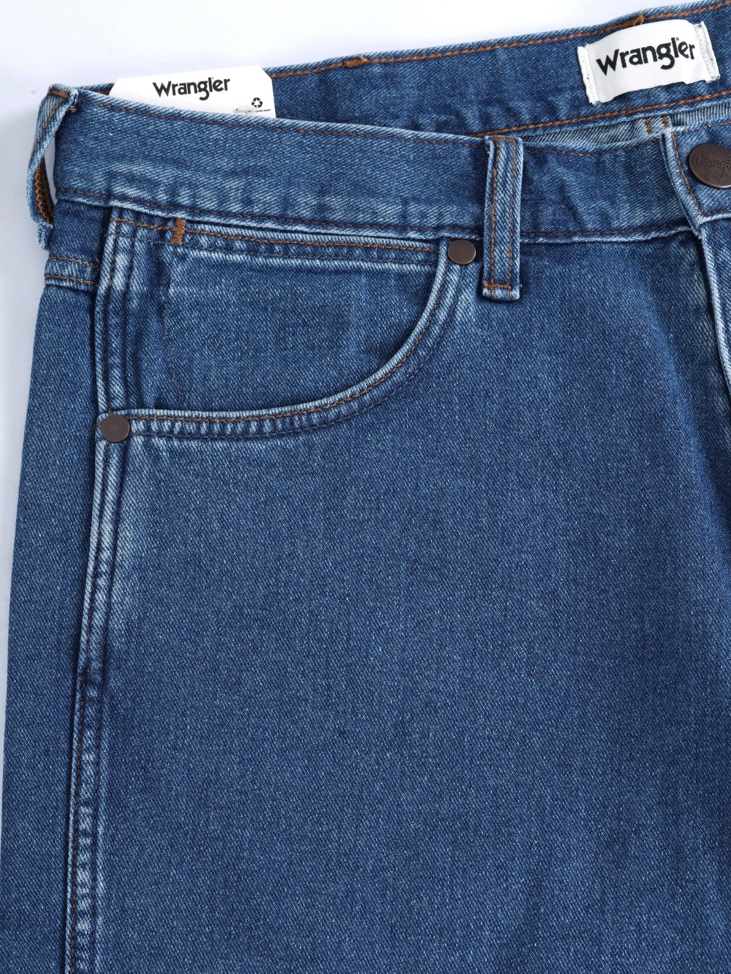 Wrangler Jeansshorts Relaxed Fit - FRONTIER DARK STONE SHORTS Leichtgewicht Denim ohne Stretch