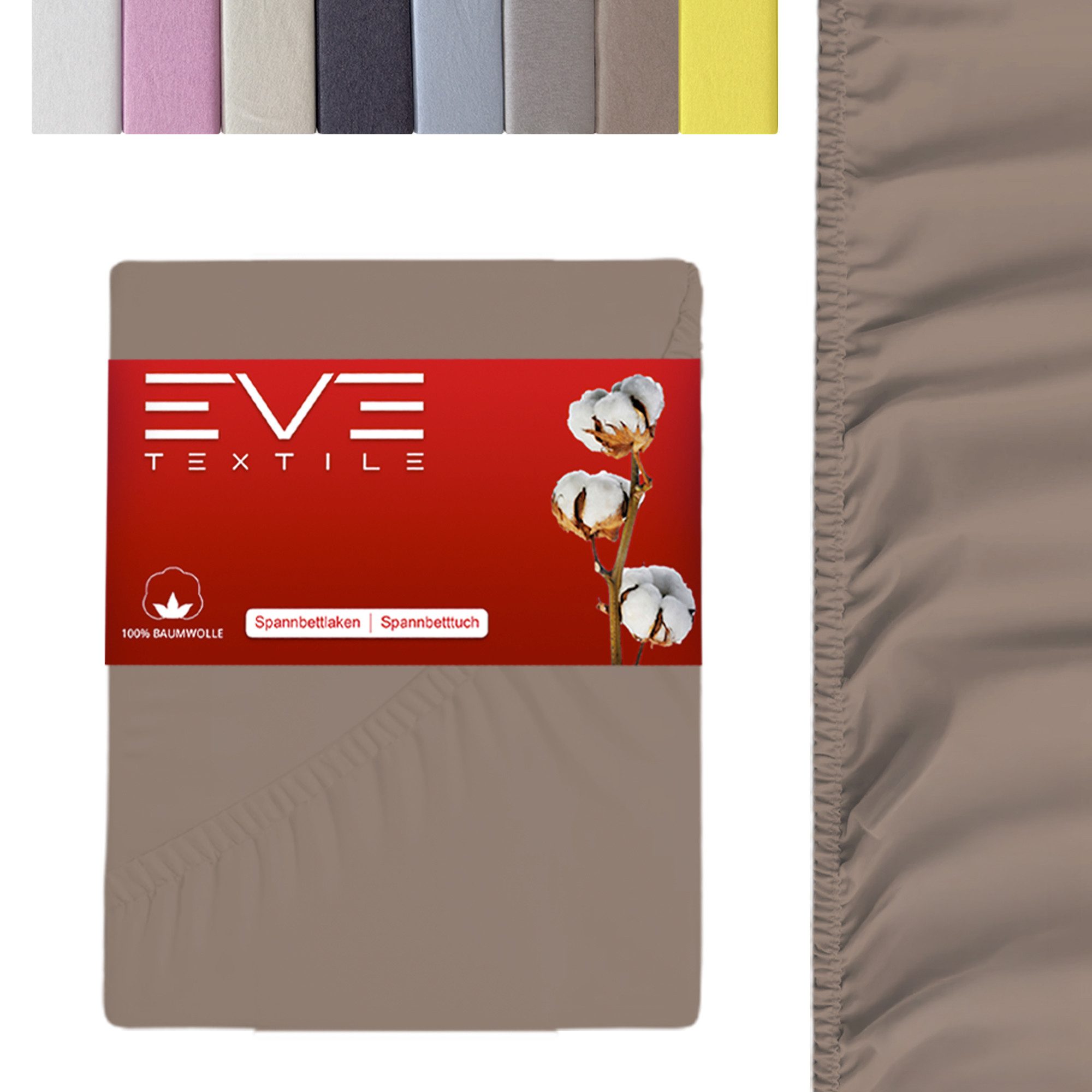 Eve Textile GmbH Spannbettlaken Spannbetttuch Bettlaken Spannlaken Spannbez günstig online kaufen