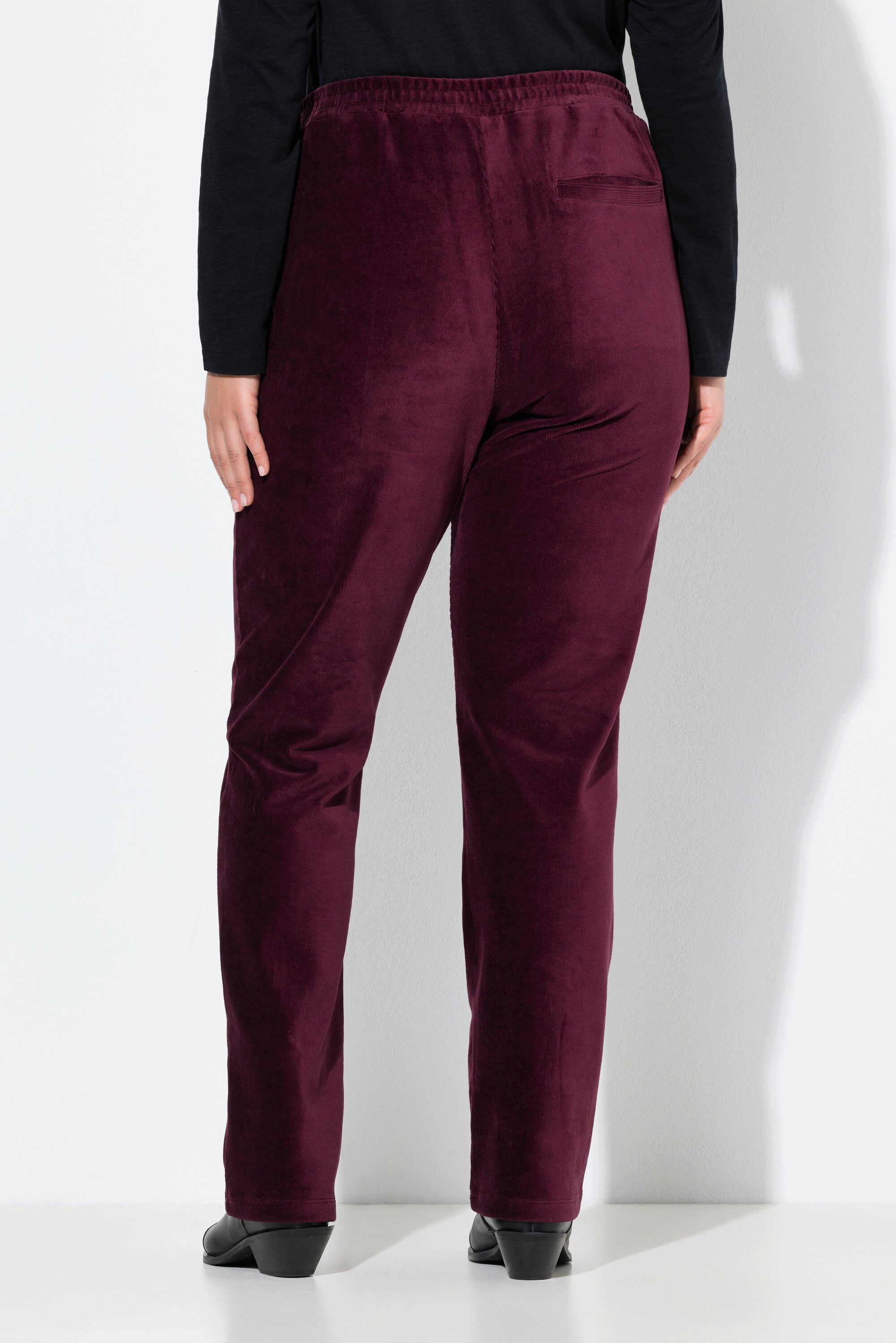 Ulla Popken Schlupfhose Cordhose Ruby gerades Bein Elastikbund