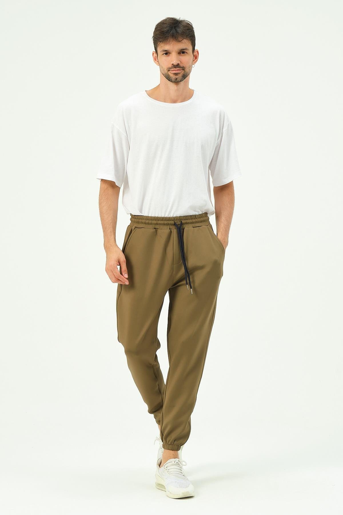 C&CITY Pyjama Herren Jogginghose mit elastischem Bund und Seitentasche