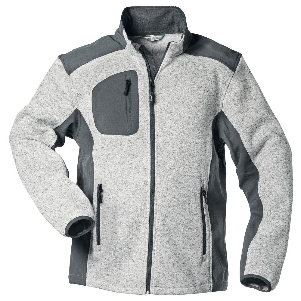 Elysee Schutzjacke LINZ Strickfleece-Jacke ELYSEE® Hellgrau Melange / Grau, 23371_3 Gr.X