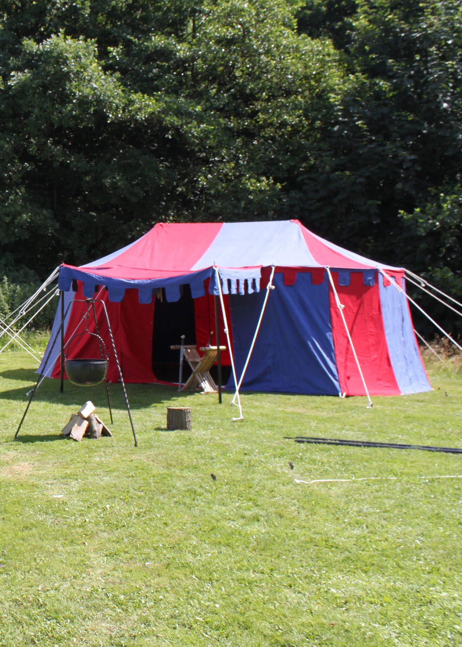 Battle Merchant Gruppenzelt Ritterzelt Burgund, 3 x 5 m, 425 gsm