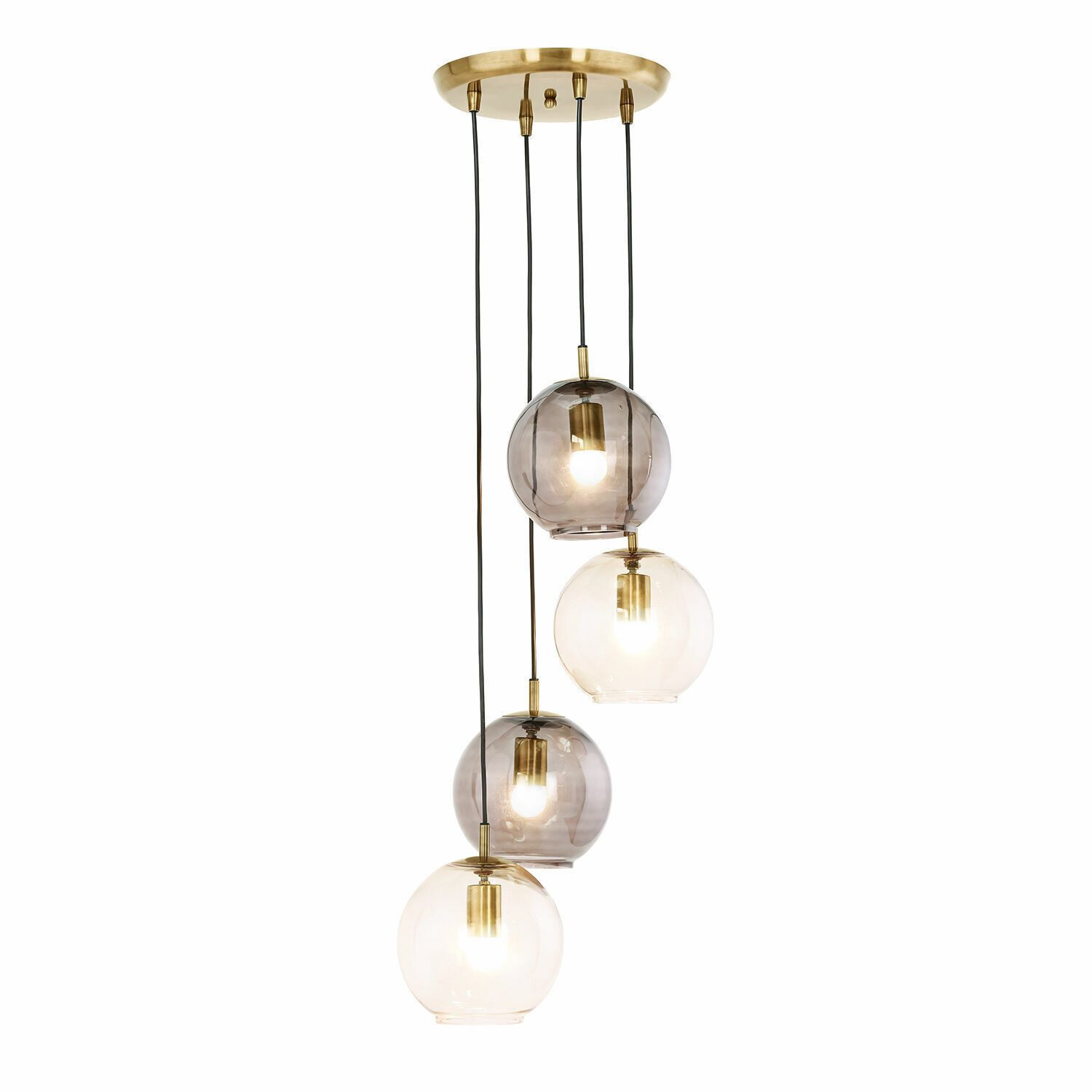 Mirabeau Hängeleuchten Hängelampe Brontille braun/antikmessing