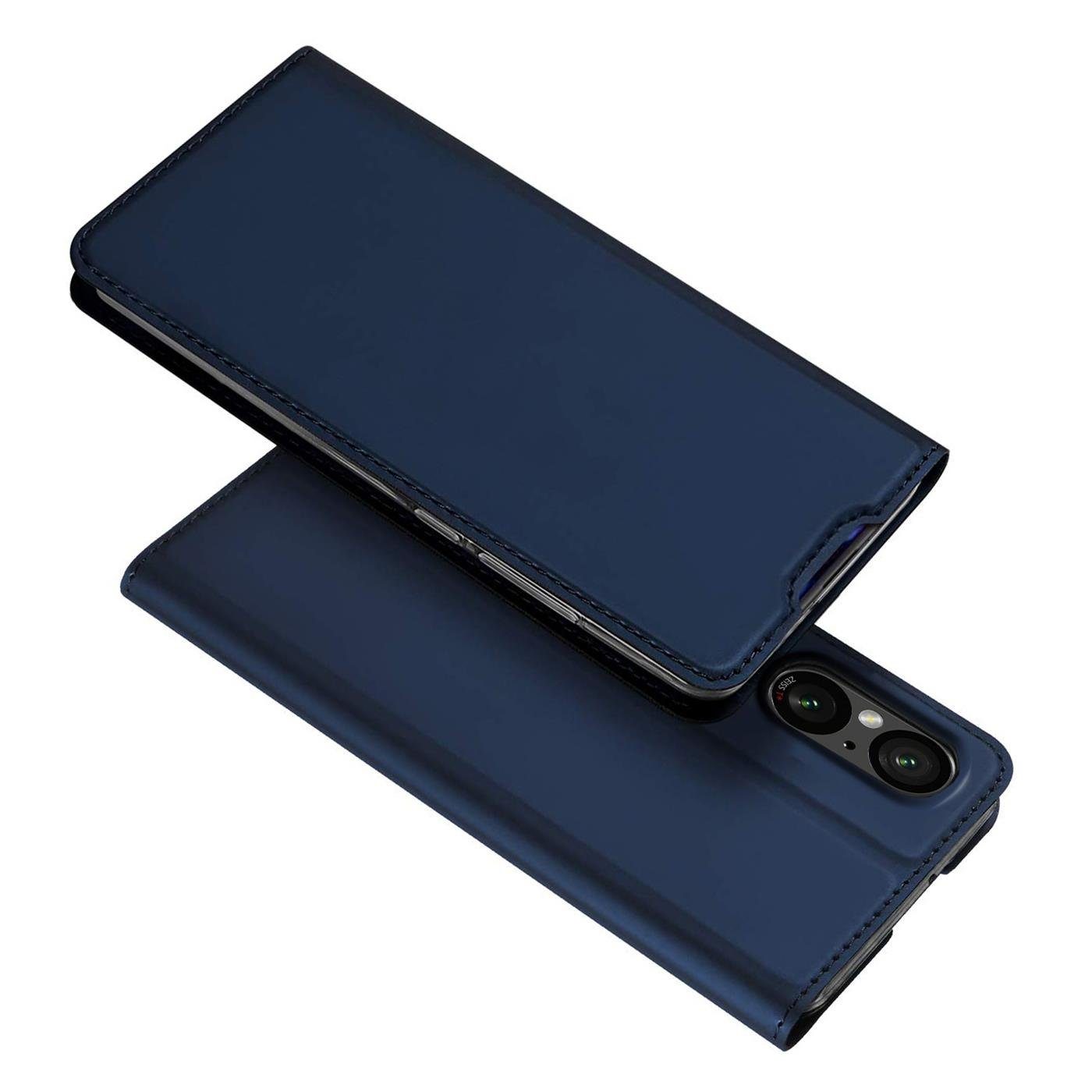 CoolGadget Handyhülle Klapptasche Wallet Kartenfach für Sony Xperia 5 V 6,1 Zoll, Ultra Slim Flip Case Hülle Klapphülle Cover Schutzhülle