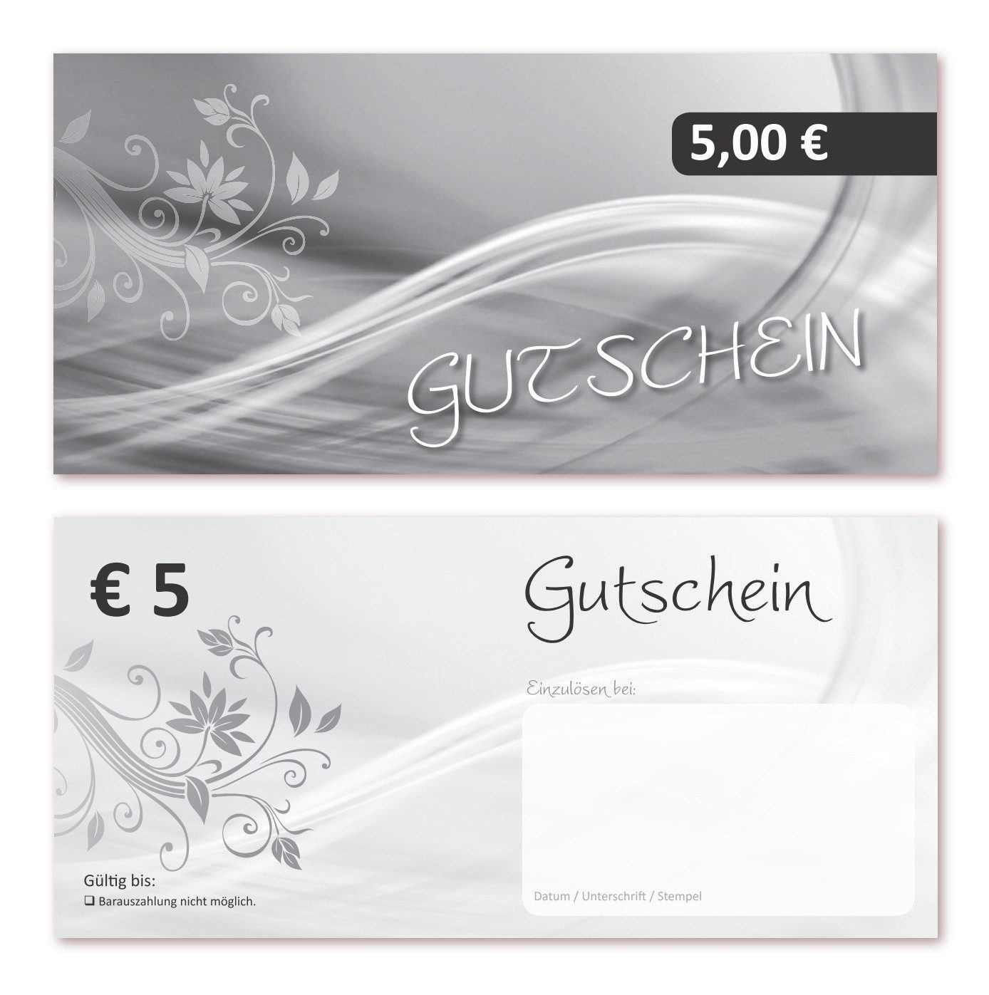 Geschenkkarte Geschenkgutschein Festbetrag Festwert