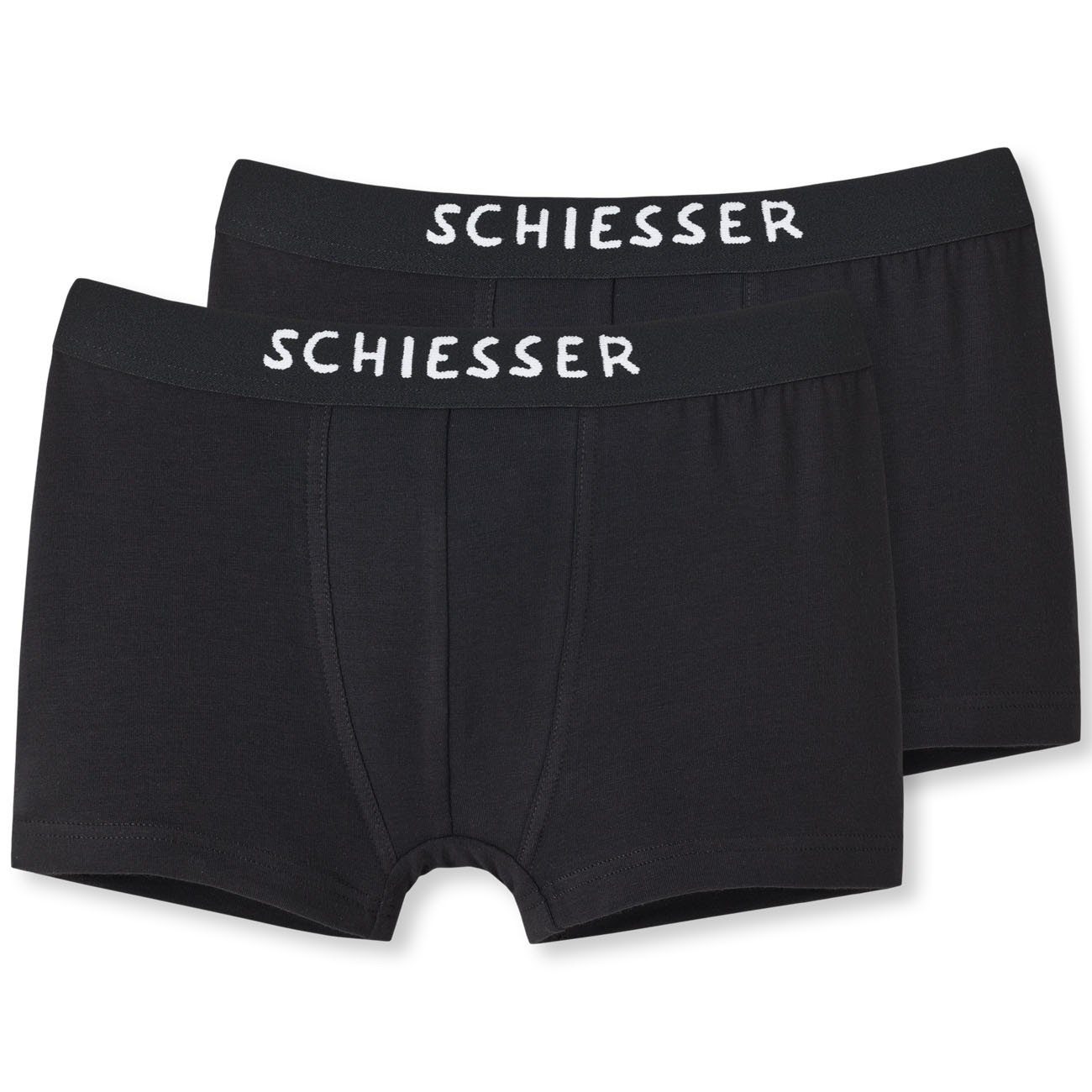 Schiesser Retro Pack 2er Set) 95/5 Unterhosen, Low (Set, 2-St., Jungen Hip-Shorts Jungen Shorts Boxershorts Rise