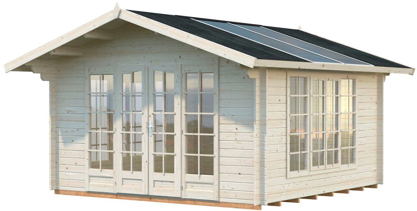 Palmako Gartenhaus Irene, BxT: 450x520 cm, 13,9 qm, Dach- und  Fußbodenbretter mit Nut und Feder