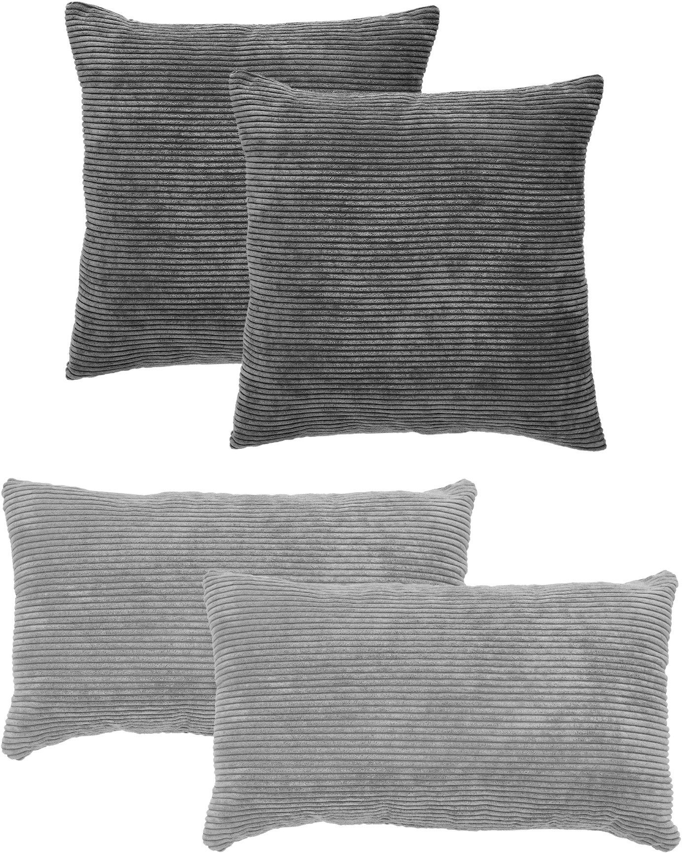 Andiamo Dekokissen Cord Kissen Emy, 4er Set, Kissenhülle mit Füllung, Sofak günstig online kaufen