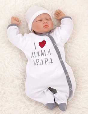 Baby Sweets Strampler Strampler I love Mama & Papa (1-tlg)