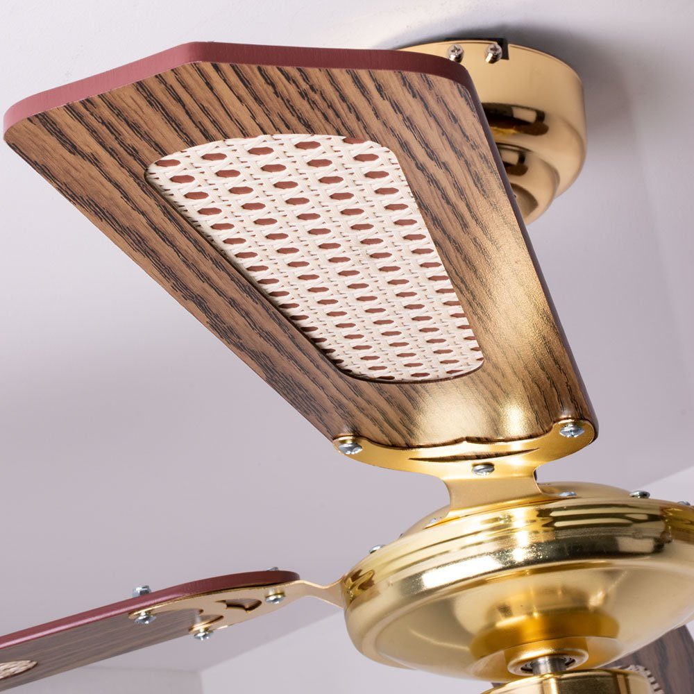 Home Leuchte Ventilator Decken LED Deckenventilator, Smart Glas Opal etc-shop RGB